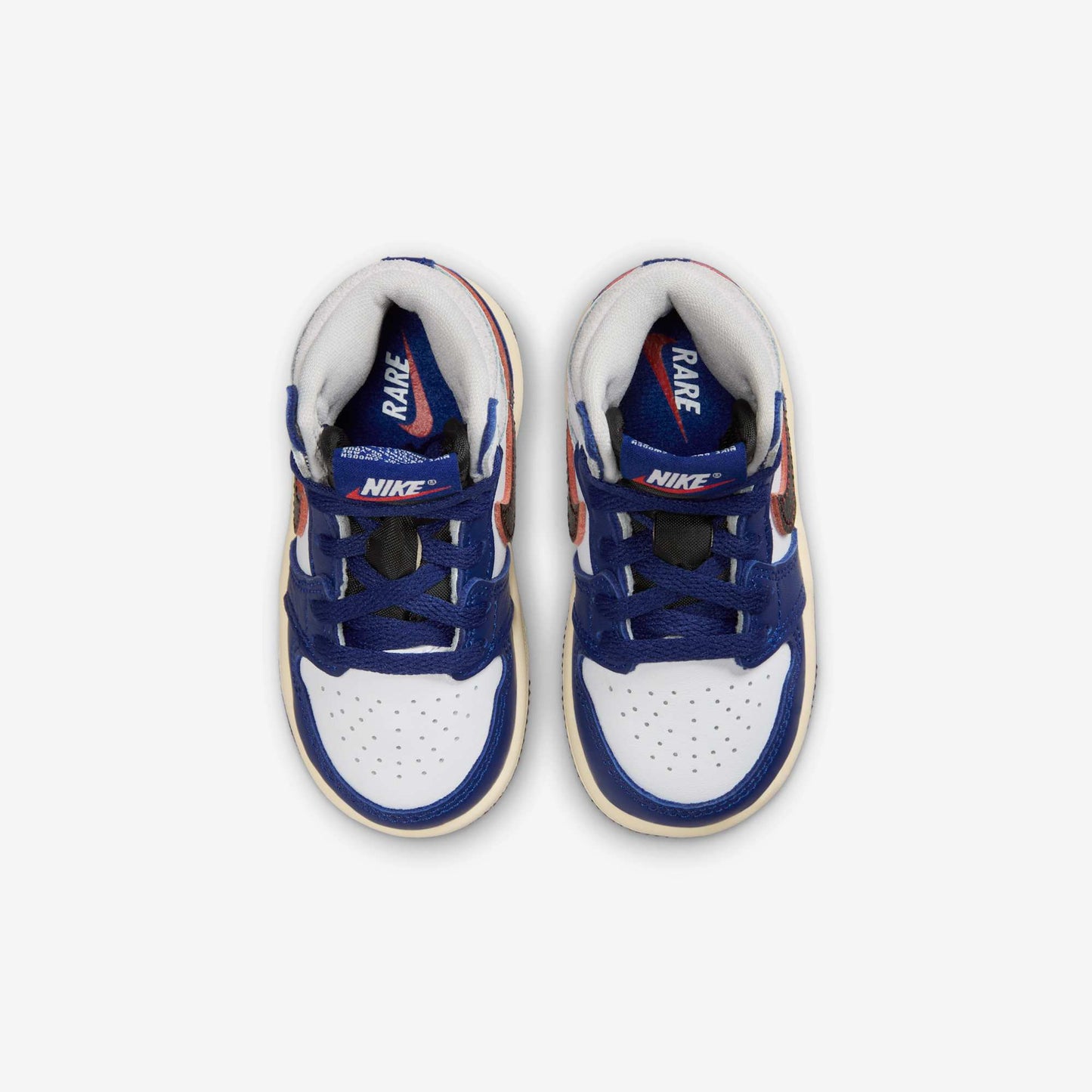 Air Jordan 1 Retro High OG 'Rare Air / Deep Royal Blue' (2025) (TD) [FD1413-100] Athletic Basketball Sports Sneakers in White / Black - Neutral Grey - Deep Royal Blue for Unisex Baby Infant Toddler - AVBL MRKT (5)