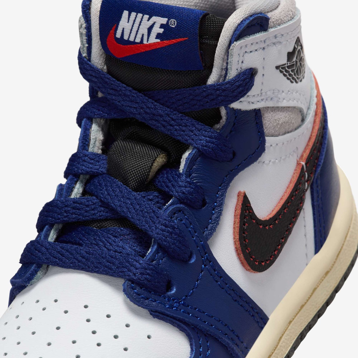Air Jordan 1 Retro High OG 'Rare Air / Deep Royal Blue' (2025) (TD) [FD1413-100] Athletic Basketball Sports Sneakers in White / Black - Neutral Grey - Deep Royal Blue for Unisex Baby Infant Toddler - AVBL MRKT (7)