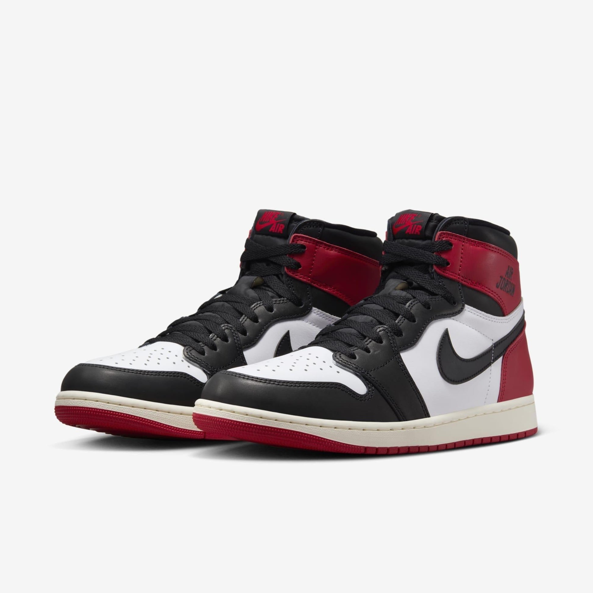 Air Jordan 1 Retro High OG 'Reimagined Black Toe' (2025) [DZ5485-106] Athletic Basketball Sports Sneakers in White / Varsity Red - Black for Unisex Adult Mens - AVBL MRKT (1)