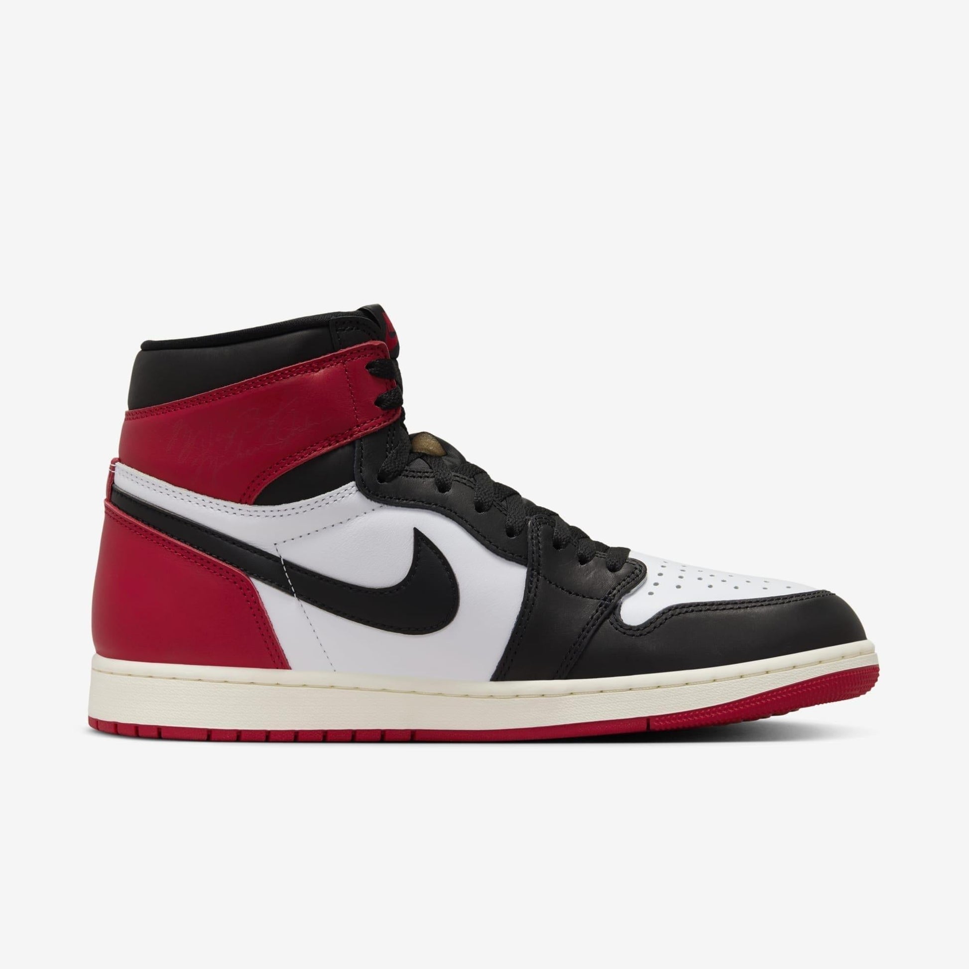 Air Jordan 1 Retro High OG 'Reimagined Black Toe' (2025) [DZ5485-106] Athletic Basketball Sports Sneakers in White / Varsity Red - Black for Unisex Adult Mens - AVBL MRKT (4)