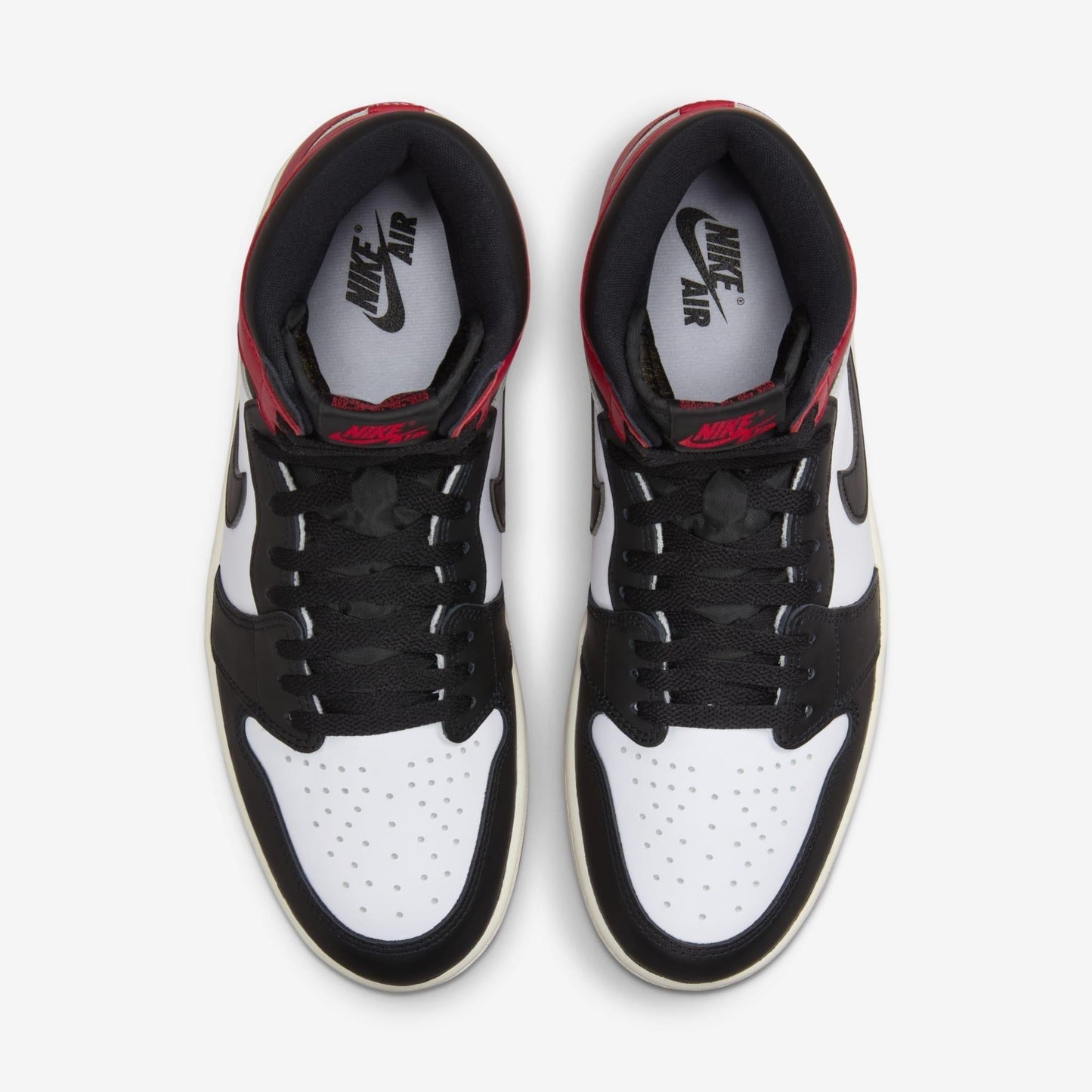 Air Jordan 1 Retro High OG 'Reimagined Black Toe' (2025) [DZ5485-106] Athletic Basketball Sports Sneakers in White / Varsity Red - Black for Unisex Adult Mens - AVBL MRKT (5)