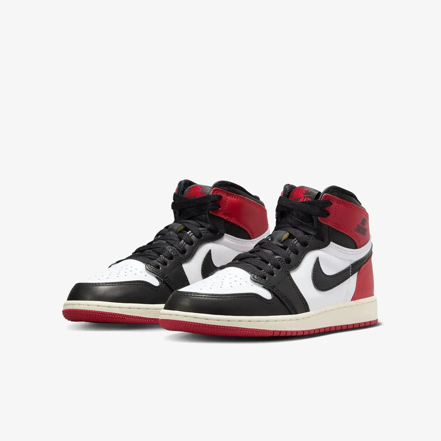 Air Jordan 1 Retro High OG 'Reimagined Black Toe' (2025) (GS) [FD1437-106] Athletic Basketball Sports Sneakers in White / Varsity Red - Black for Unisex Youth Kids Junior Boys Girls - AVBL MRKT (1)