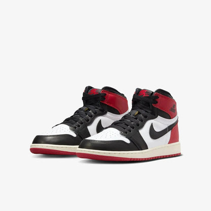 Air Jordan 1 Retro High OG 'Reimagined Black Toe' (2025) (GS) [FD1437-106] Athletic Basketball Sports Sneakers in White / Varsity Red - Black for Unisex Youth Kids Junior Boys Girls - AVBL MRKT (1)