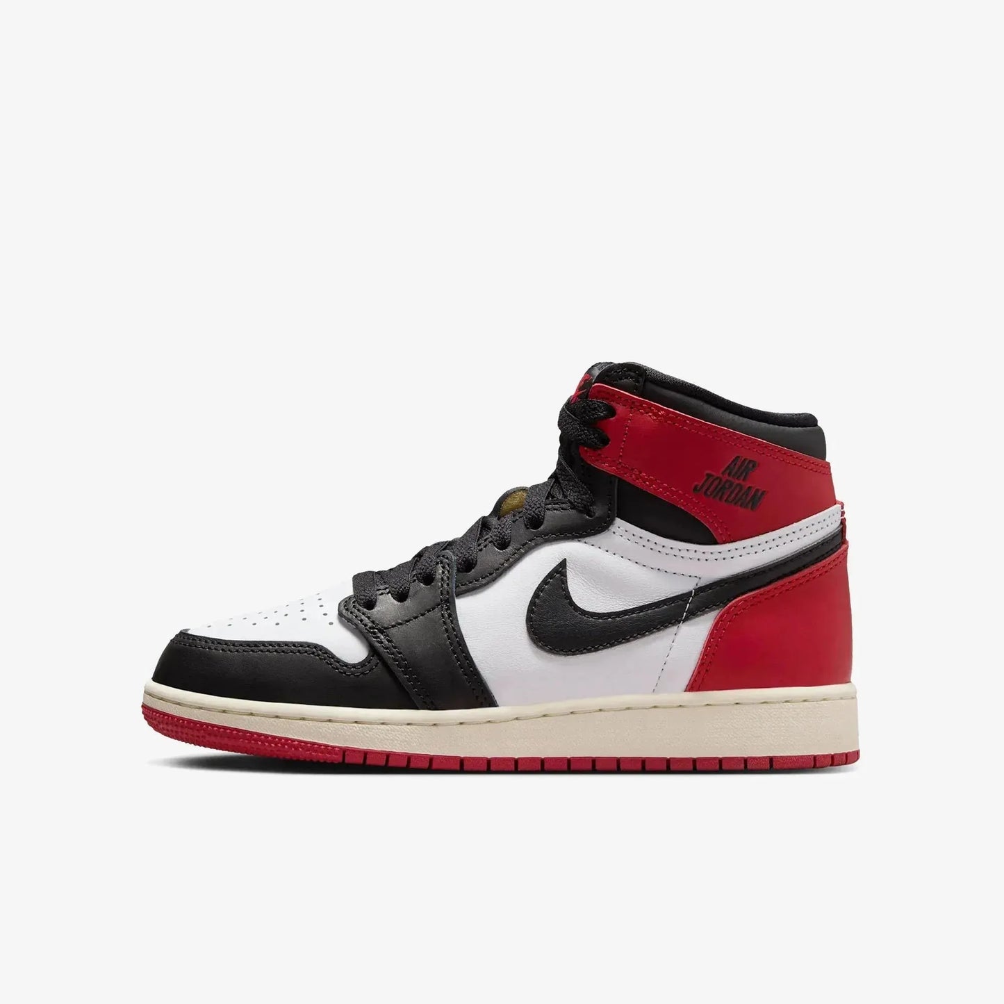 Air Jordan 1 Retro High OG 'Reimagined Black Toe' (2025) (GS) [FD1437-106] Athletic Basketball Sports Sneakers in White / Varsity Red - Black for Unisex Youth Kids Junior Boys Girls - AVBL MRKT (2)