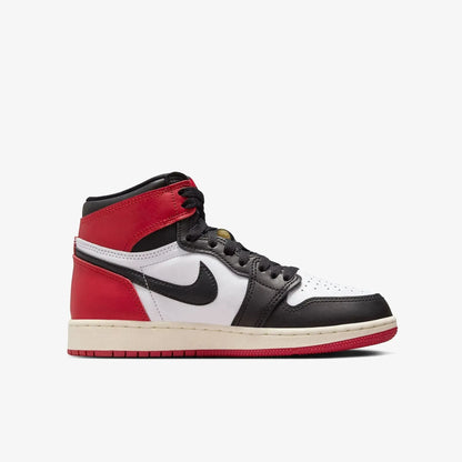Air Jordan 1 Retro High OG 'Reimagined Black Toe' (2025) (GS) [FD1437-106] Athletic Basketball Sports Sneakers in White / Varsity Red - Black for Unisex Youth Kids Junior Boys Girls - AVBL MRKT (4)
