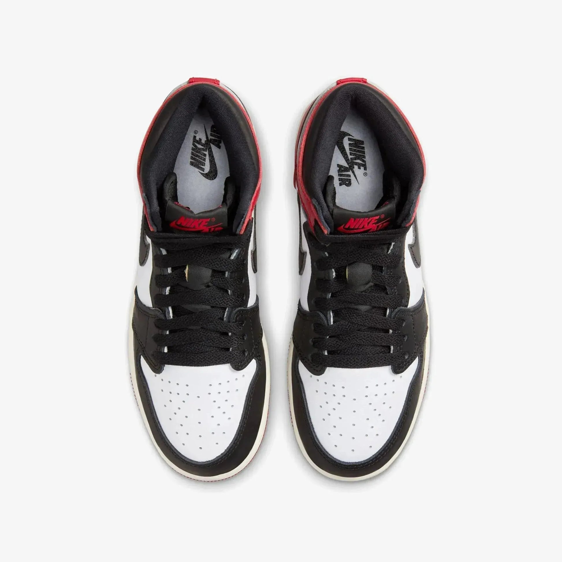 Air Jordan 1 Retro High OG 'Reimagined Black Toe' (2025) (GS) [FD1437-106] Athletic Basketball Sports Sneakers in White / Varsity Red - Black for Unisex Youth Kids Junior Boys Girls - AVBL MRKT (5)