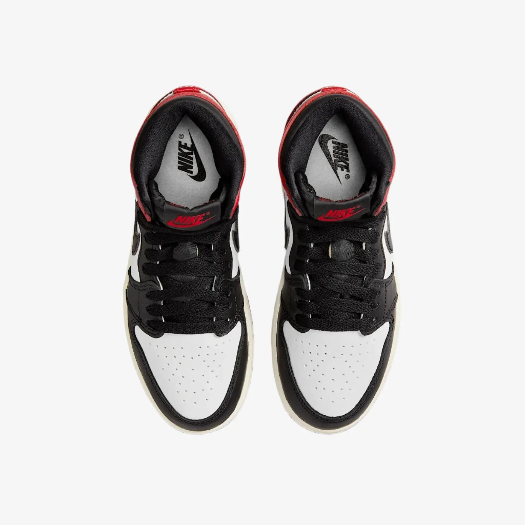Air Jordan 1 Retro High OG 'Reimagined Black Toe' (2025) (PS) [FD1412-106] Athletic Basketball Sports Sneakers in White / Varsity Red - Black for Unisex Little Kids Pre-School Boys Girls - AVBL MRKT (5)