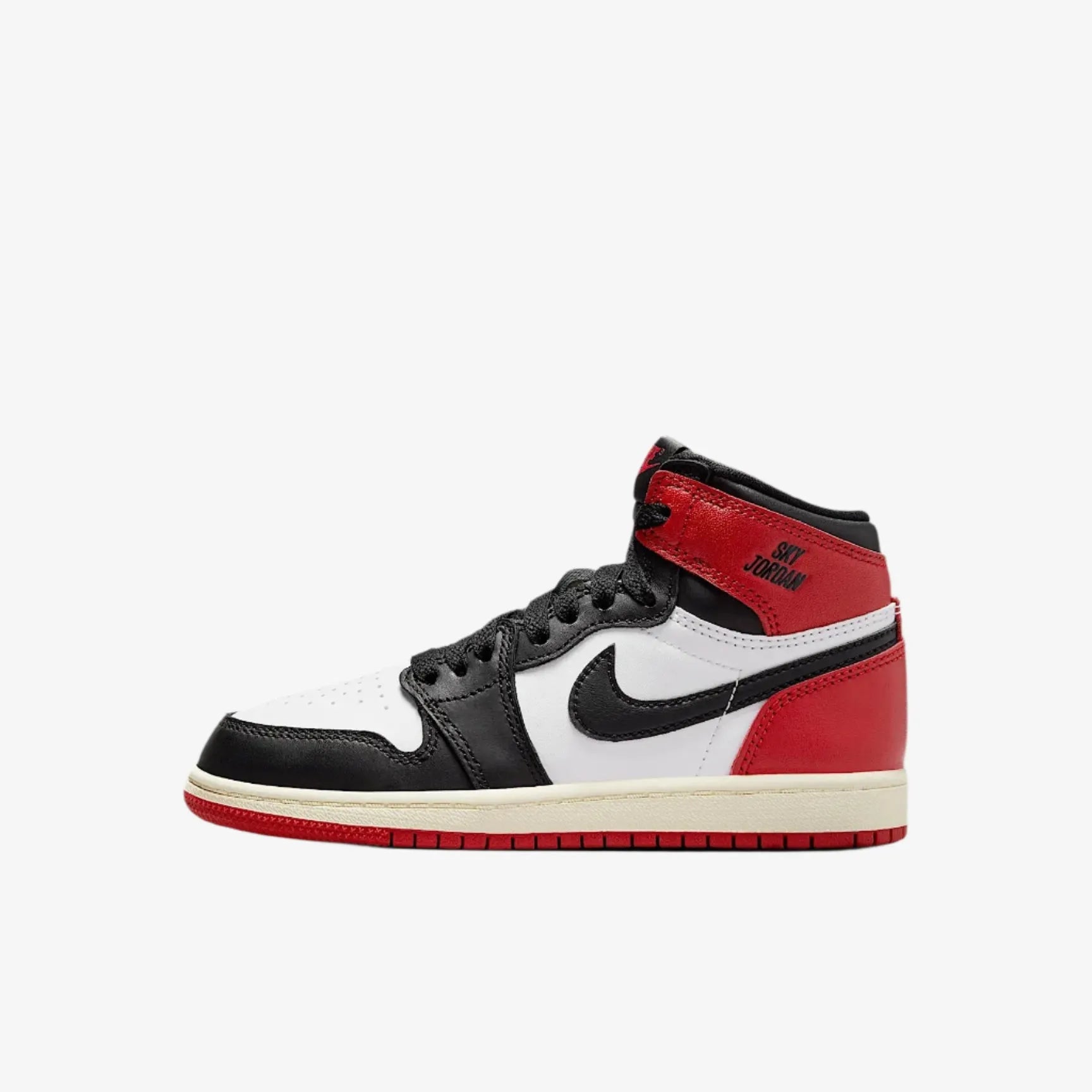 Air Jordan 1 Retro High OG 'Reimagined Black Toe' (2025) (PS) [FD1412-106] Athletic Basketball Sports Sneakers in White / Varsity Red - Black for Unisex Little Kids Pre-School Boys Girls - AVBL MRKT (2)