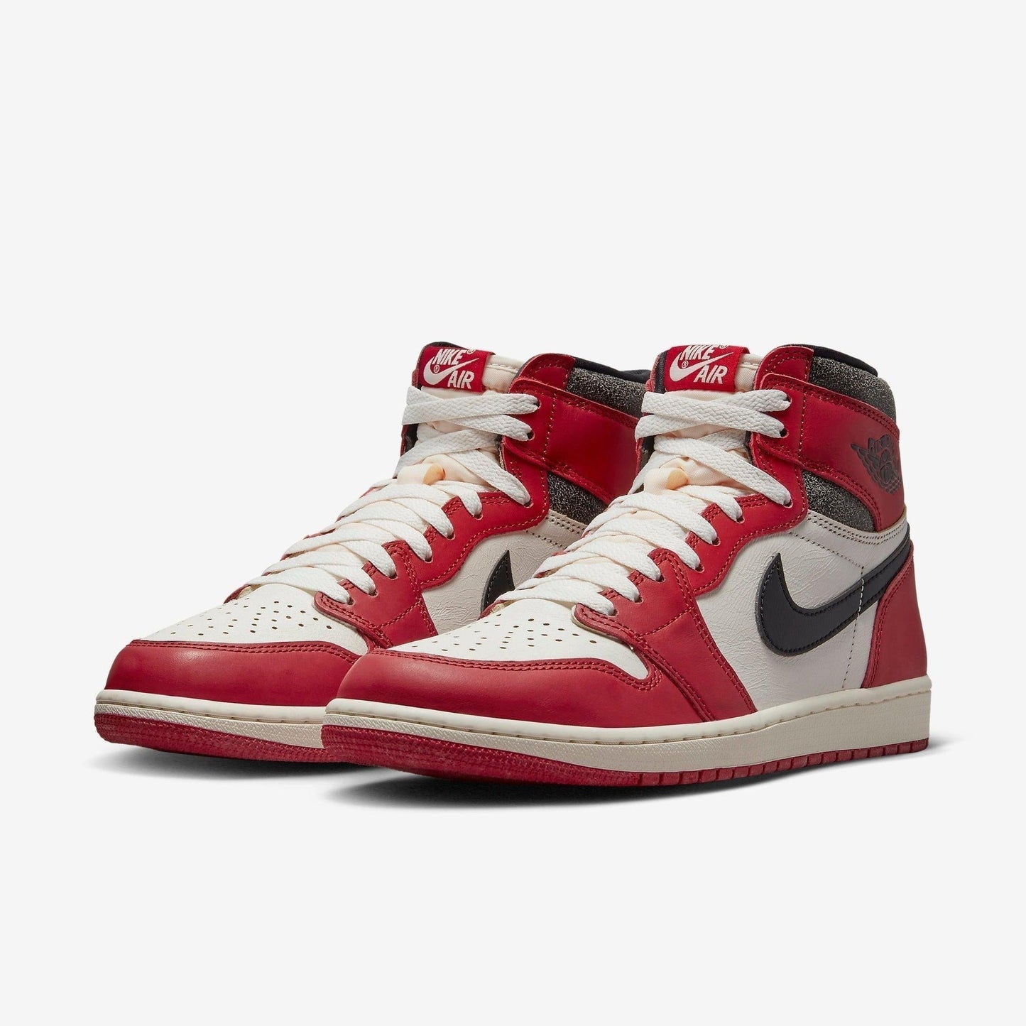 Air Jordan 1 Retro High OG 'Reimagined Chicago / Lost and Found' (2022) [DZ5485-612] Athletic Basketball Sports Sneakers in Varsity Red / Black - Sail - Muslin for Unisex Adult Mens - AVBL MRKT (1)