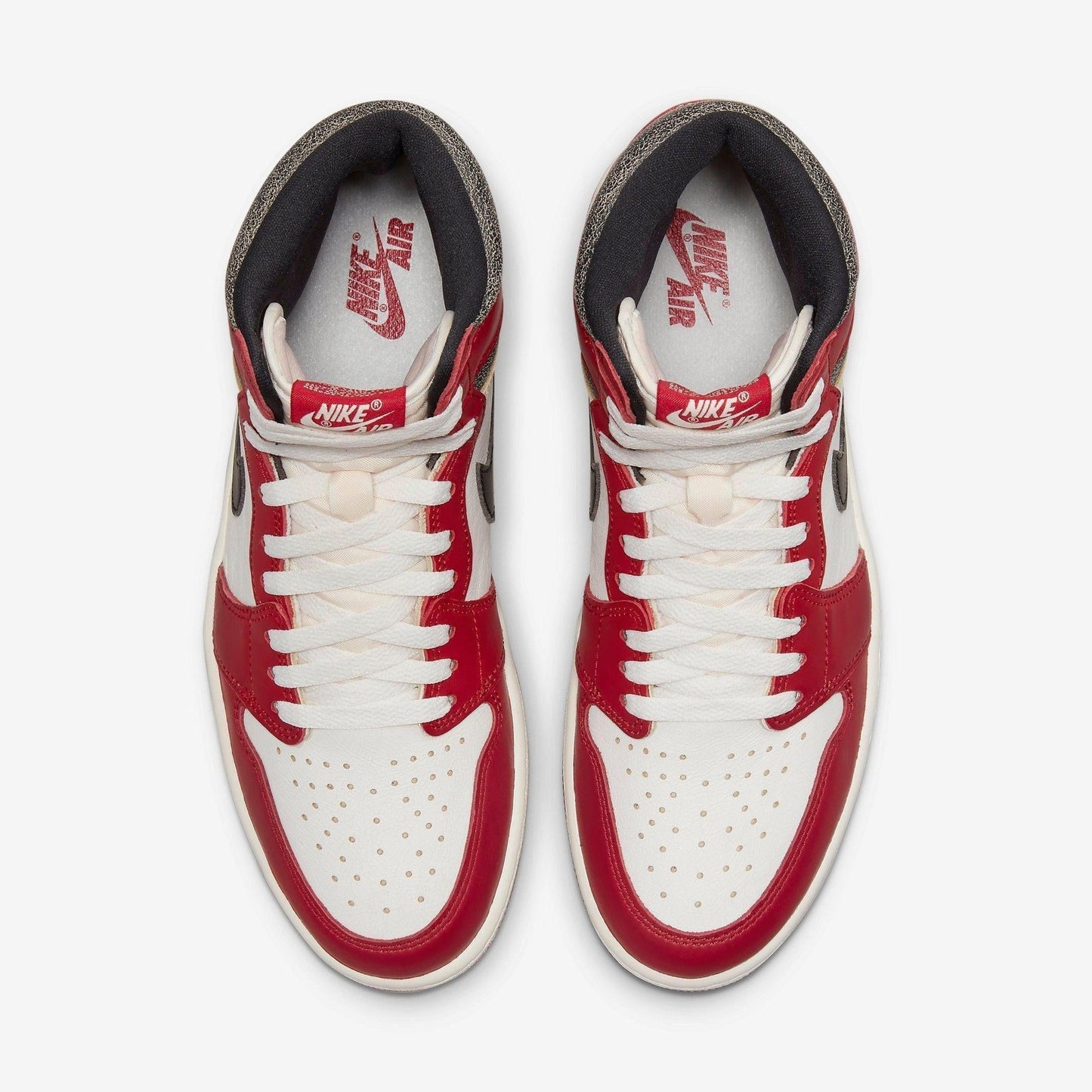 Air Jordan 1 Retro High OG 'Reimagined Chicago / Lost and Found' (2022) [DZ5485-612] Athletic Basketball Sports Sneakers in Varsity Red / Black - Sail - Muslin for Unisex Adult Mens - AVBL MRKT (5)
