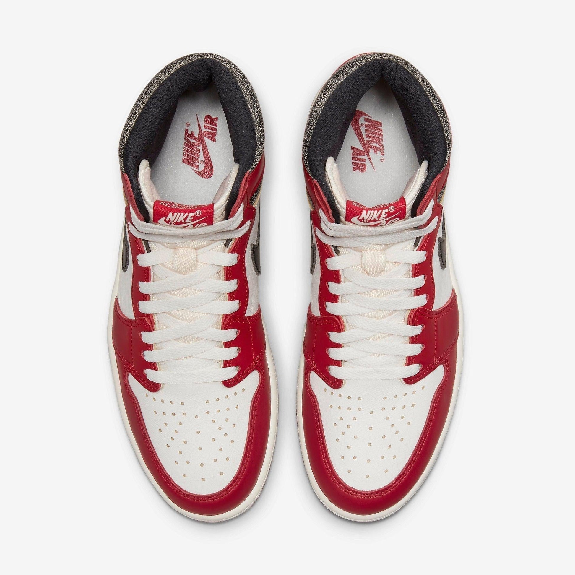 Air Jordan 1 Retro High OG 'Reimagined Chicago / Lost and Found' (2022) [DZ5485-612] Athletic Basketball Sports Sneakers in Varsity Red / Black - Sail - Muslin for Unisex Adult Mens - AVBL MRKT (5)