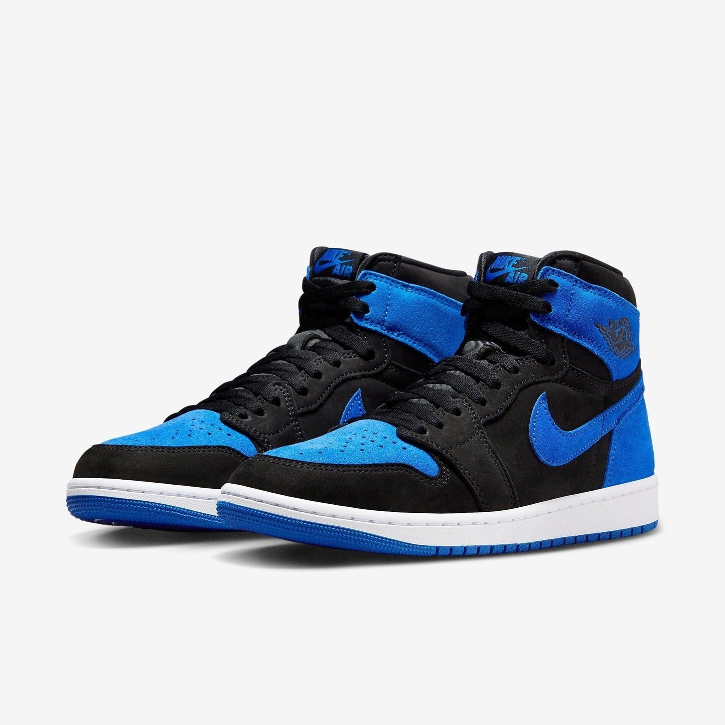 Air Jordan 1 Retro High OG 'Reimagined Royal Blue' (2023) [DZ5485-042] Athletic Basketball Sports Sneakers in Black / Royal Blue - White for Unisex Adult Mens - AVBL MRKT (1)