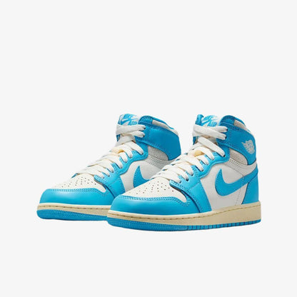 Air Jordan 1 Retro High OG 'Reimagined UNC University Blue' (2025) (GS) [FD1437-402] Athletic Basketball Sports Sneakers in Dark Powder Blue / Dark Powder Blue - Sail for Unisex Youth Kids Junior Boys Girls - AVBL MRKT (1)