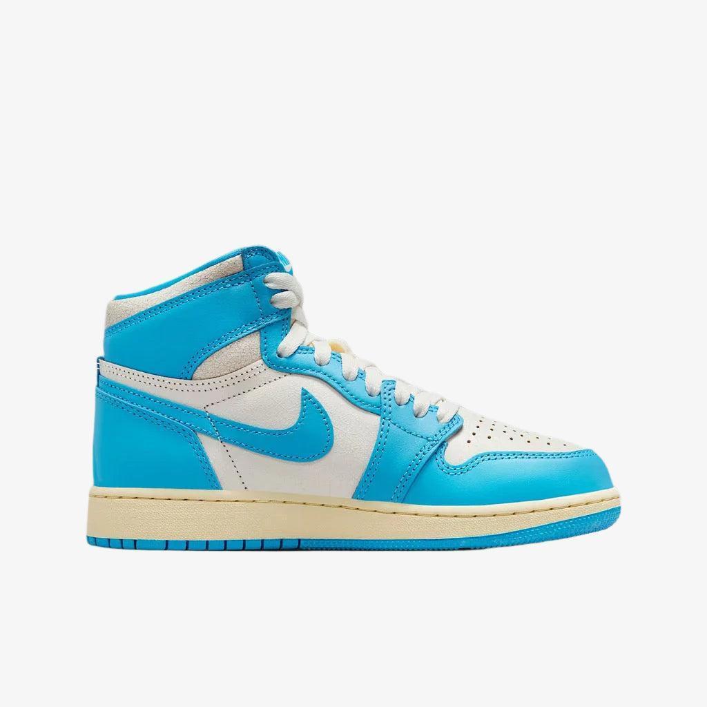 Air Jordan 1 Retro High OG 'Reimagined UNC University Blue' (2025) (GS) [FD1437-402] Athletic Basketball Sports Sneakers in Dark Powder Blue / Dark Powder Blue - Sail for Unisex Youth Kids Junior Boys Girls - AVBL MRKT (4)