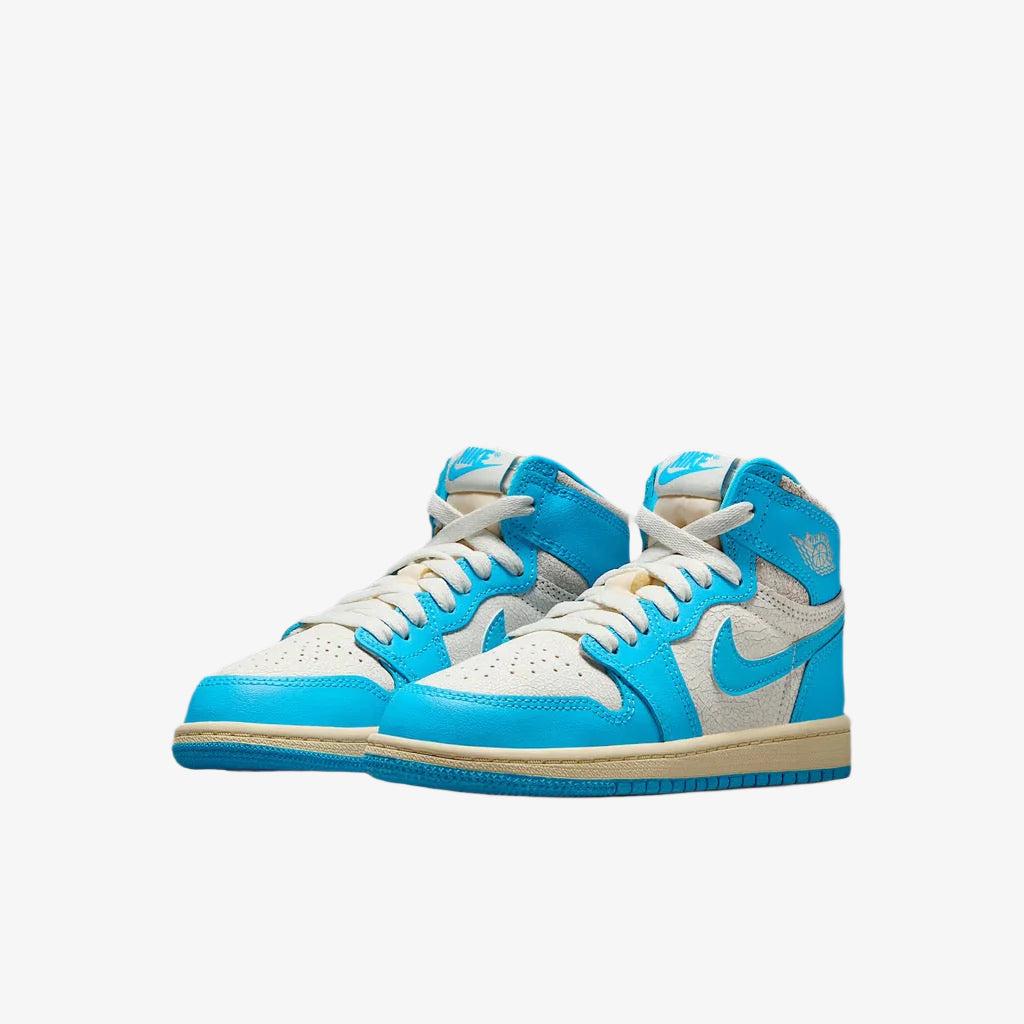 Air Jordan 1 Retro High OG 'Reimagined UNC University Blue' (2025) (PS) [FD1412-402] Athletic Basketball Sports Sneakers in Dark Powder Blue / Dark Powder Blue - Sail for Unisex Little Kids Pre-School Boys Girls - AVBL MRKT (1)