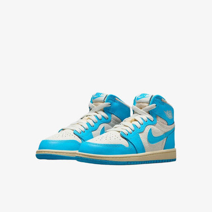 Air Jordan 1 Retro High OG 'Reimagined UNC University Blue' (2025) (PS) [FD1412-402] Athletic Basketball Sports Sneakers in Dark Powder Blue / Dark Powder Blue - Sail for Unisex Little Kids Pre-School Boys Girls - AVBL MRKT (1)