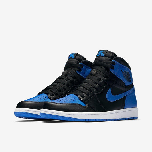 Air Jordan 1 Retro High OG 'Royal Blue' (2017) [555088-007] Athletic Basketball Sports Sneakers in Black / Royal - White for Unisex Adult Mens - AVBL MRKT (1)