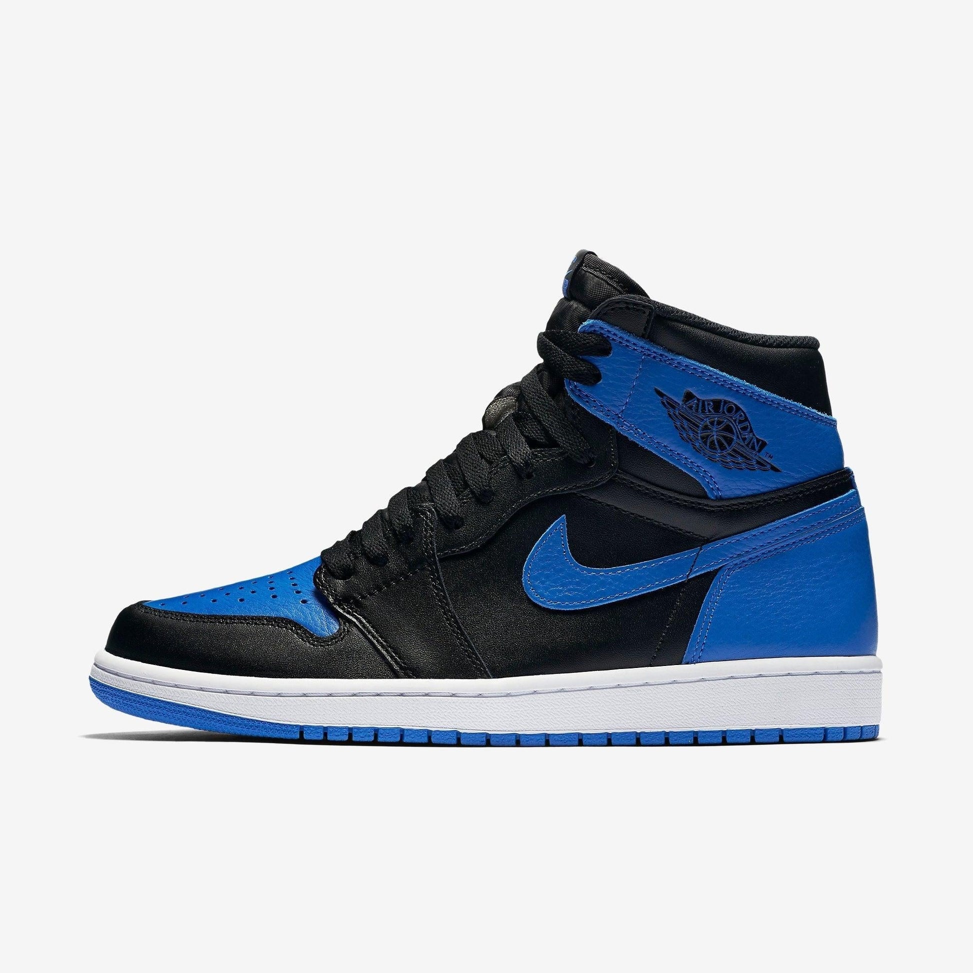 Air Jordan 1 Retro High OG 'Royal Blue' (2017) [555088-007] Athletic Basketball Sports Sneakers in Black / Royal - White for Unisex Adult Mens - AVBL MRKT (2)