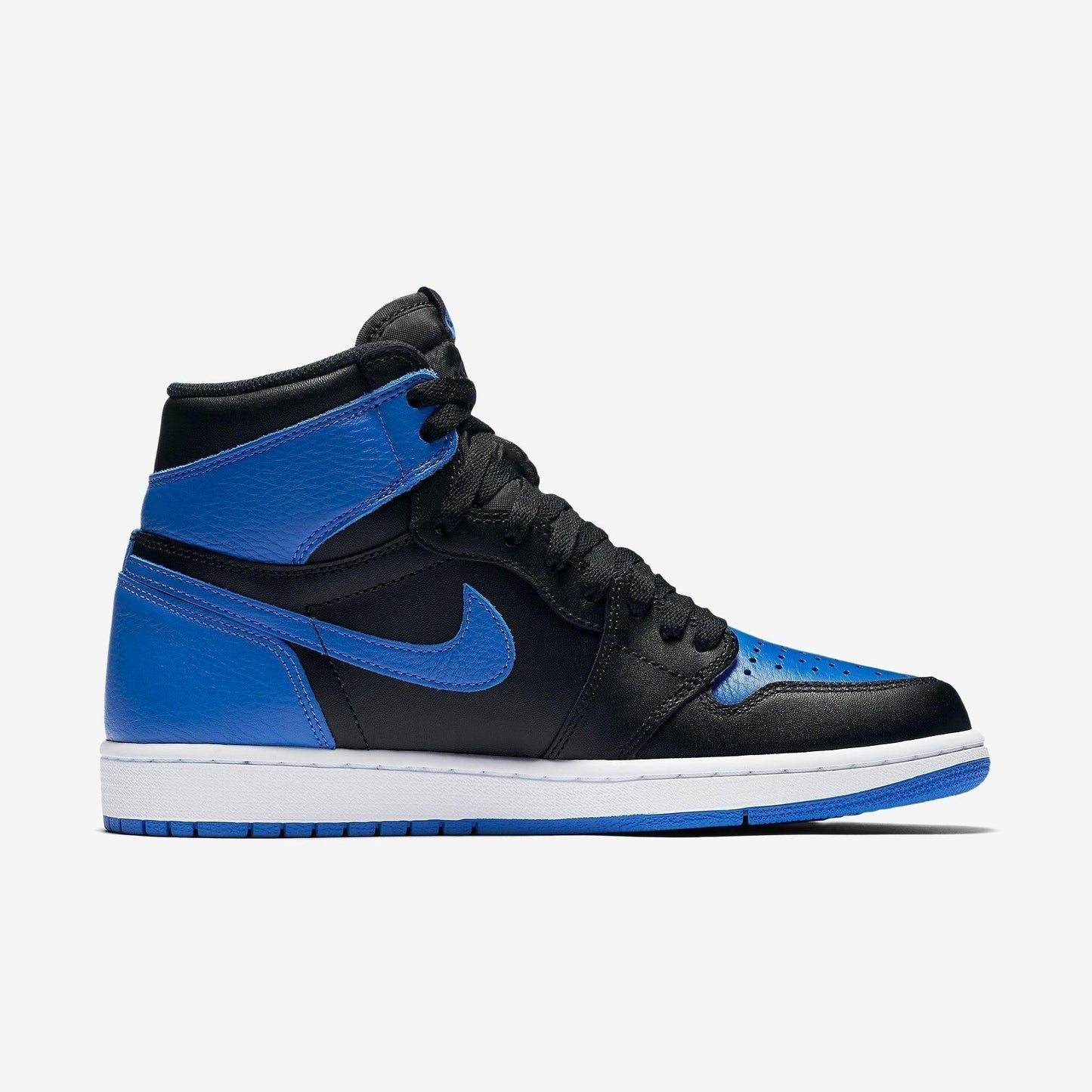 Air Jordan 1 Retro High OG 'Royal Blue' (2017) [555088-007] Athletic Basketball Sports Sneakers in Black / Royal - White for Unisex Adult Mens - AVBL MRKT (4)