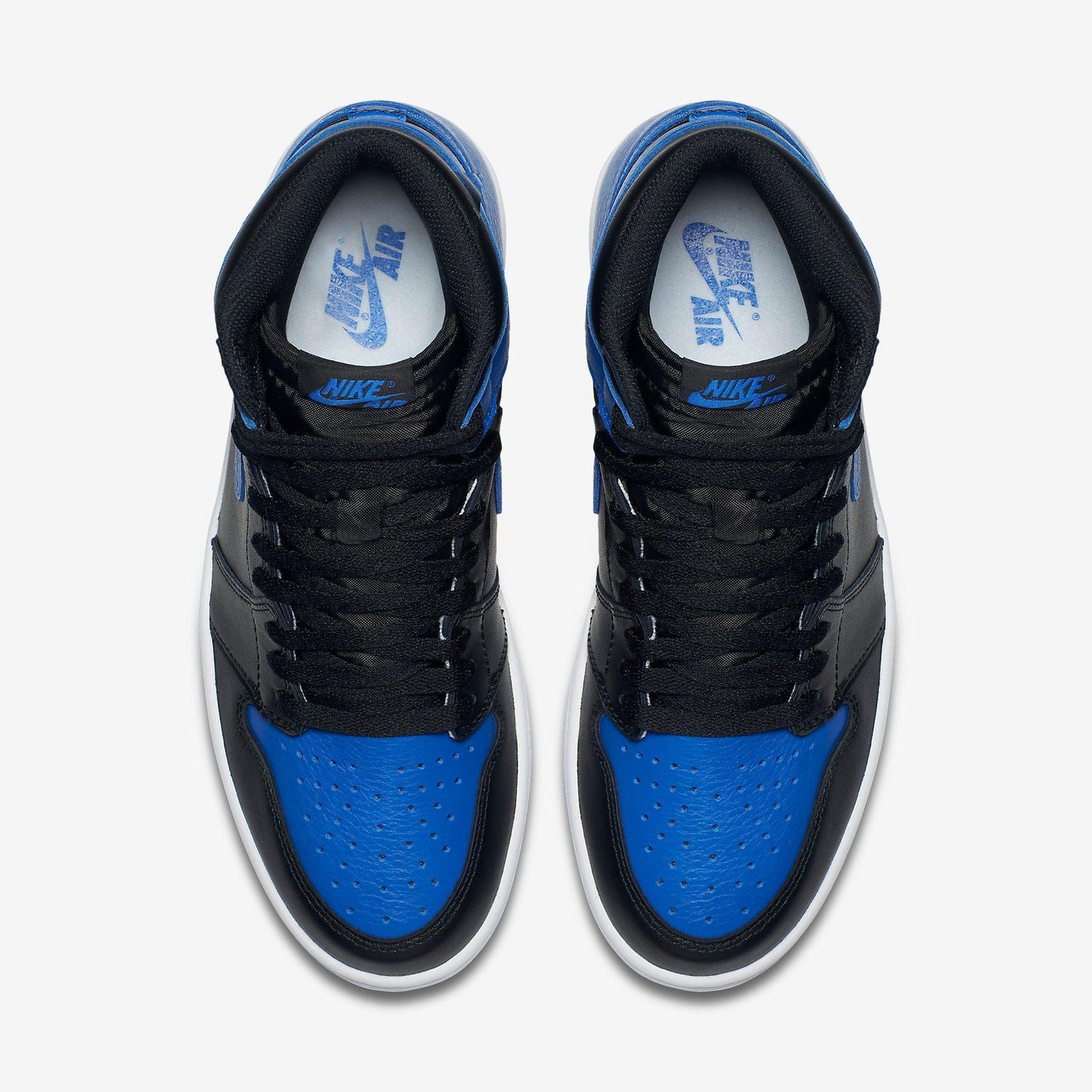 Air Jordan 1 Retro High OG 'Royal Blue' (2017) [555088-007] Athletic Basketball Sports Sneakers in Black / Royal - White for Unisex Adult Mens - AVBL MRKT (5)