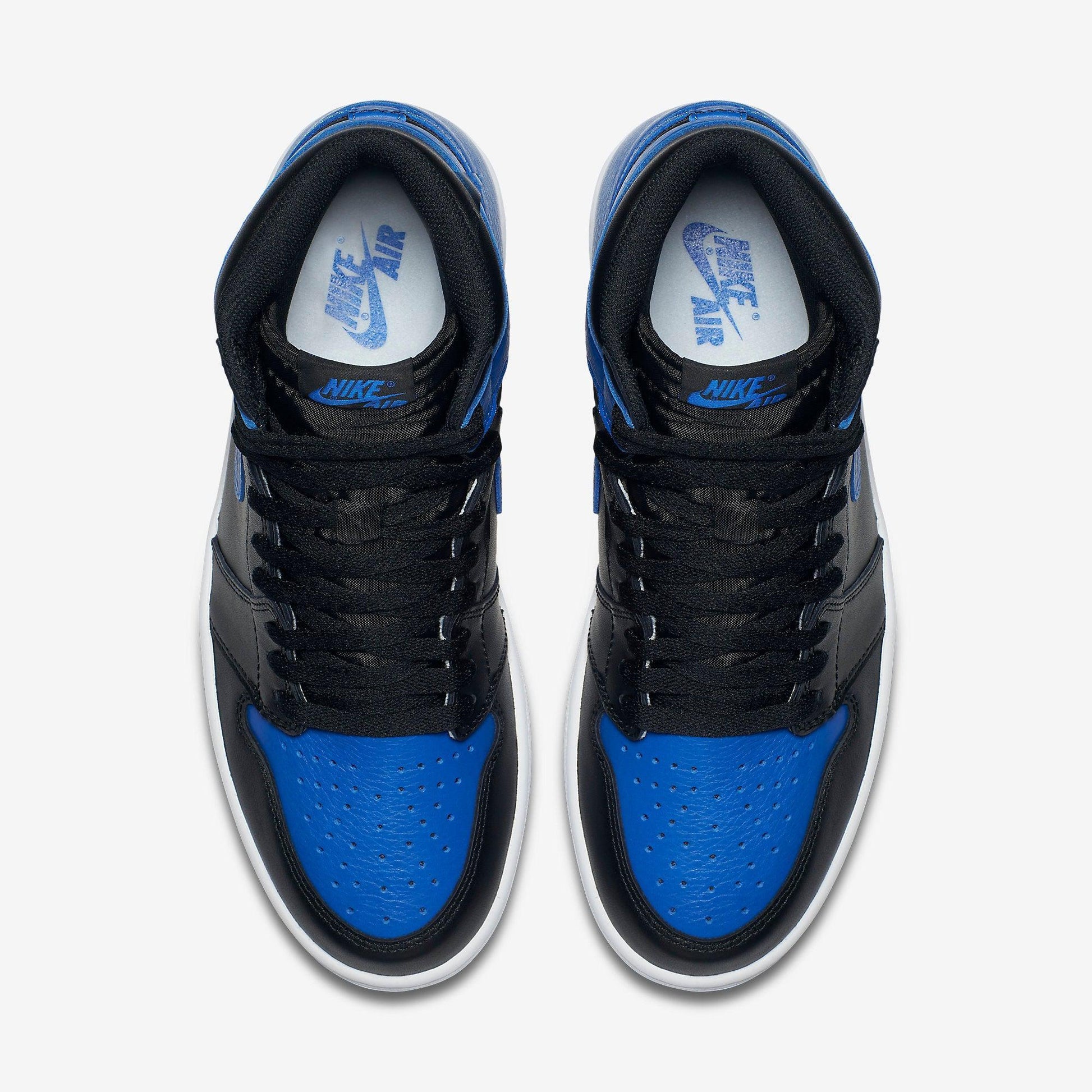 Air Jordan 1 Retro High OG 'Royal Blue' (2017) [555088-007] Athletic Basketball Sports Sneakers in Black / Royal - White for Unisex Adult Mens - AVBL MRKT (5)