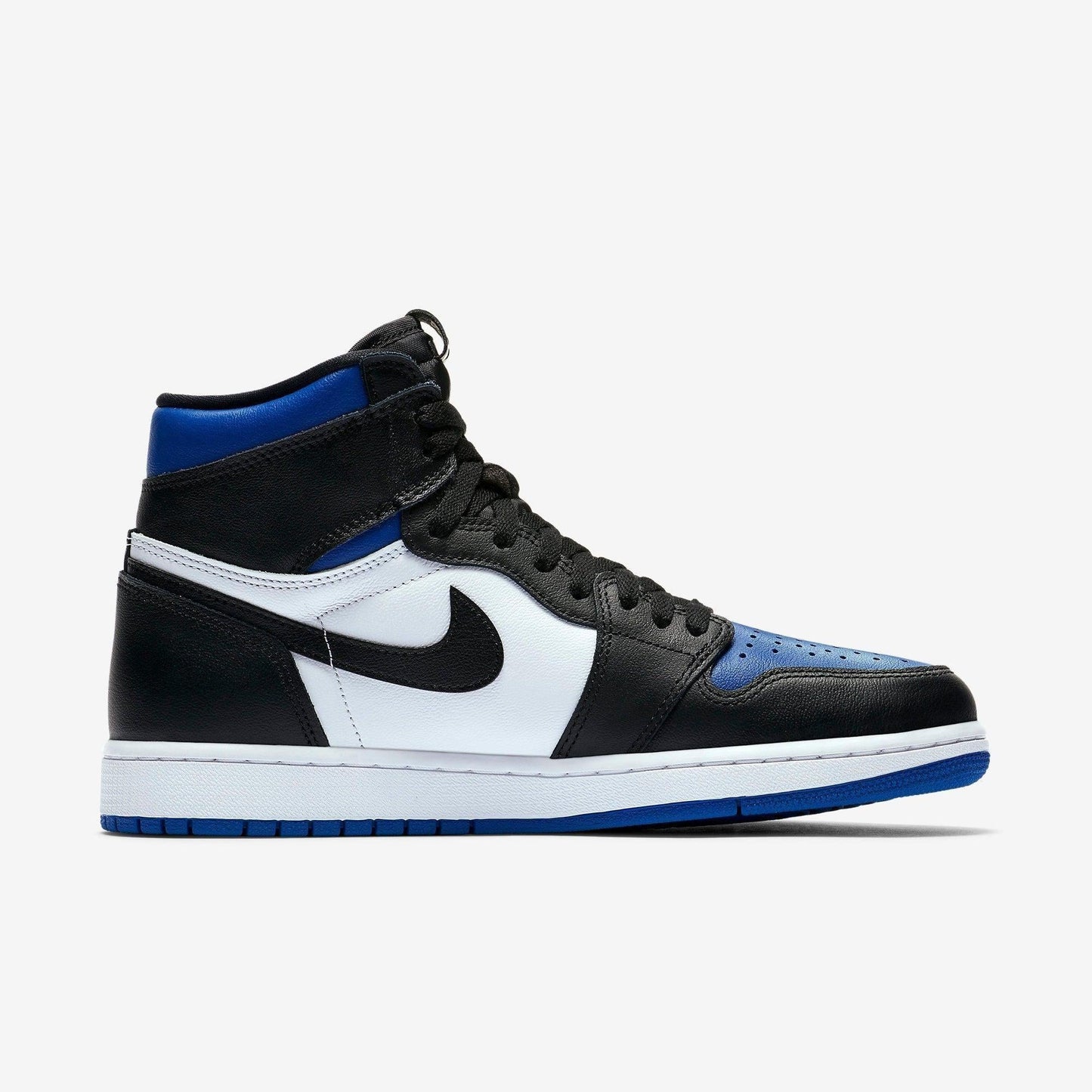 Air Jordan 1 Retro High OG 'Royal Toe' (2020) [555088-041] Athletic Basketball Sports Sneakers in Black / Black - White - Game Royal for Unisex Adult Mens - AVBL MRKT (4)