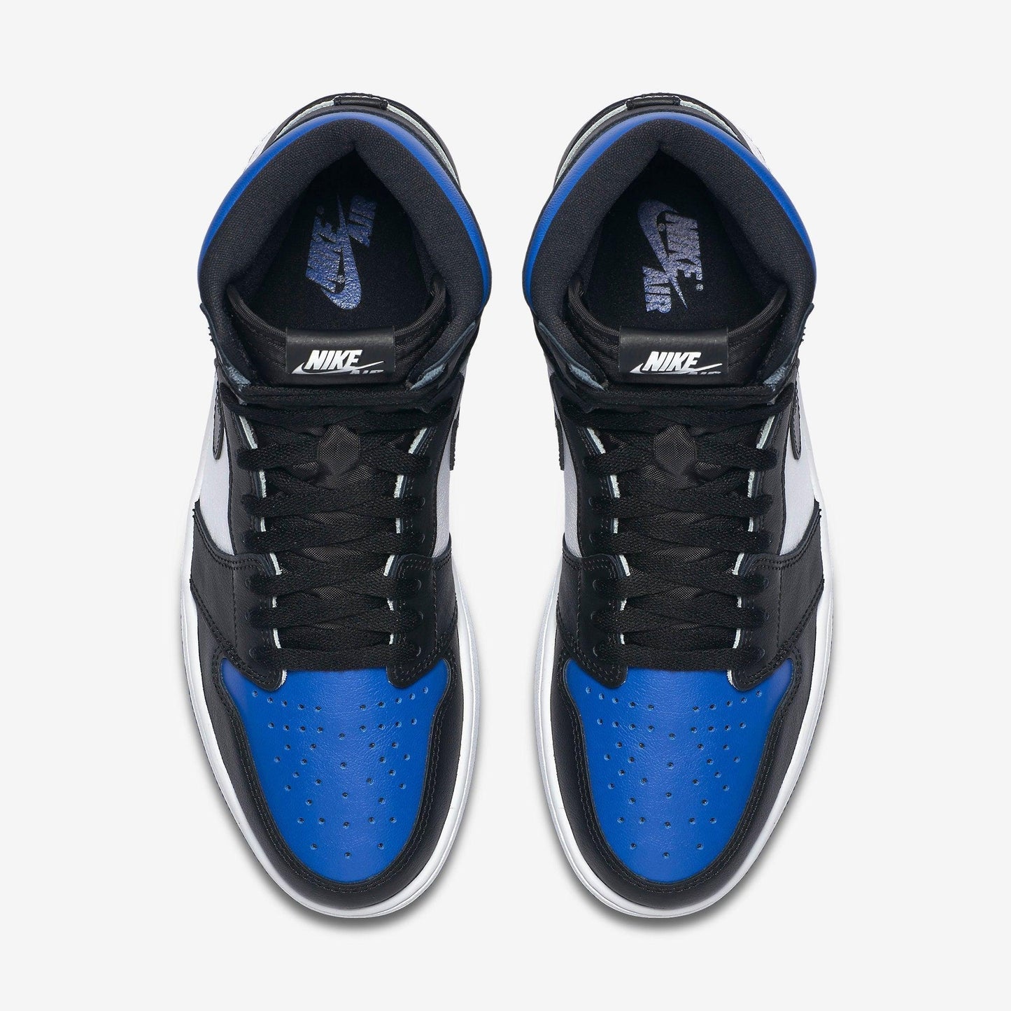 Air Jordan 1 Retro High OG 'Royal Toe' (2020) [555088-041] Athletic Basketball Sports Sneakers in Black / Black - White - Game Royal for Unisex Adult Mens - AVBL MRKT (5)
