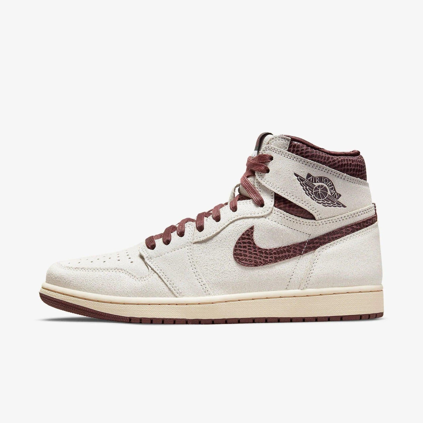 Air Jordan 1 Retro High OG SP x A Ma Maniére 'Airness' (2021) [DO7097-100] Athletic Basketball Sports Sneakers in Sail / Burgundy Crush for Unisex Adult Mens - AVBL MRKT (2)