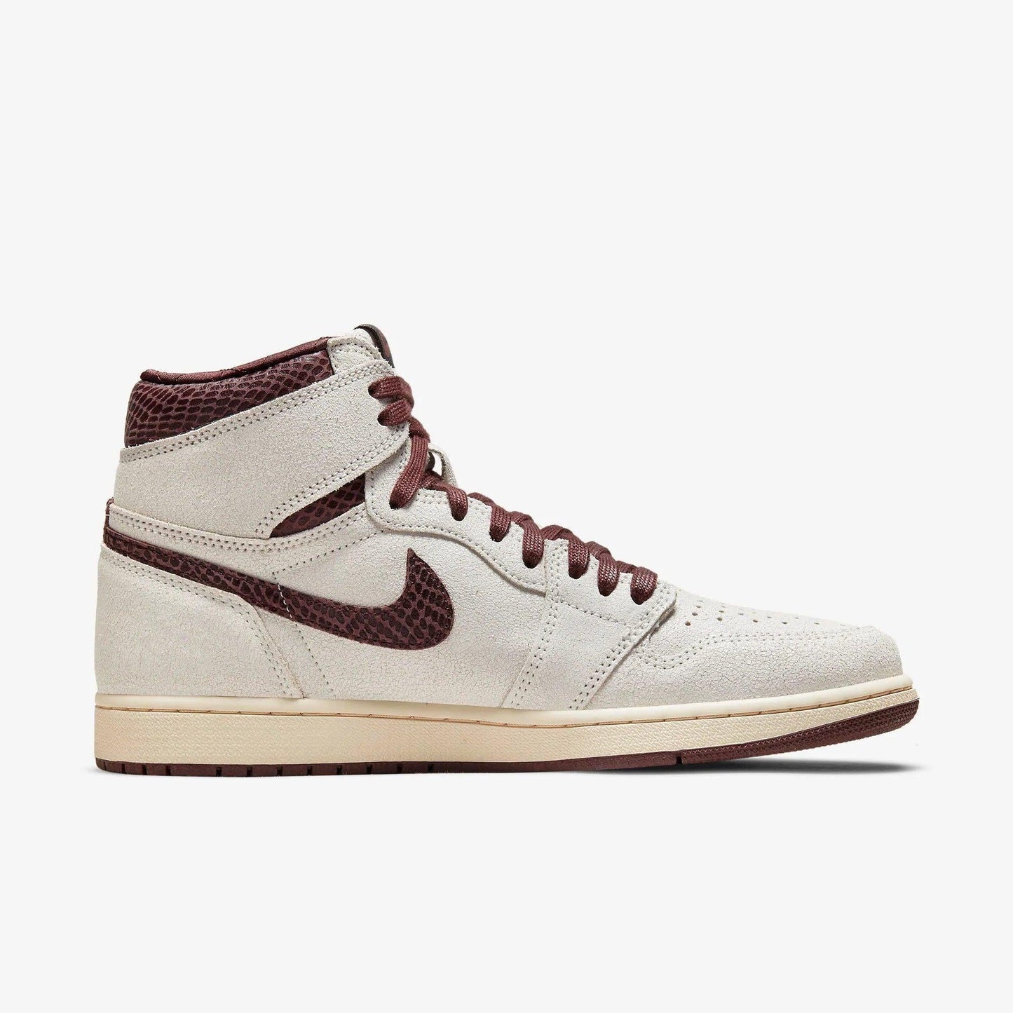 Air Jordan 1 Retro High OG SP x A Ma Maniére 'Airness' (2021) [DO7097-100] Athletic Basketball Sports Sneakers in Sail / Burgundy Crush for Unisex Adult Mens - AVBL MRKT (4)