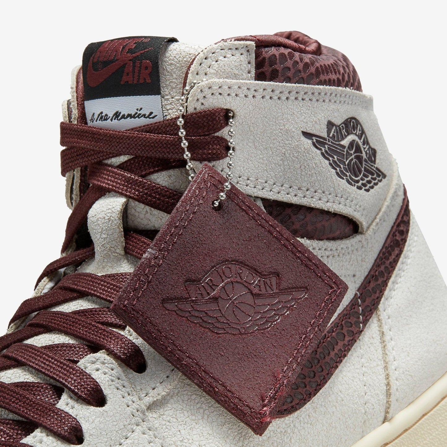 Air Jordan 1 Retro High OG SP x A Ma Maniére 'Airness' (2021) [DO7097-100] Athletic Basketball Sports Sneakers in Sail / Burgundy Crush for Unisex Adult Mens - AVBL MRKT (7)