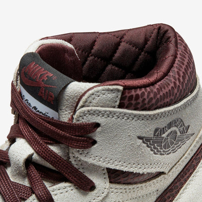 Air Jordan 1 Retro High OG SP x A Ma Maniére 'Airness' (2021) [DO7097-100] Athletic Basketball Sports Sneakers in Sail / Burgundy Crush for Unisex Adult Mens - AVBL MRKT (9)