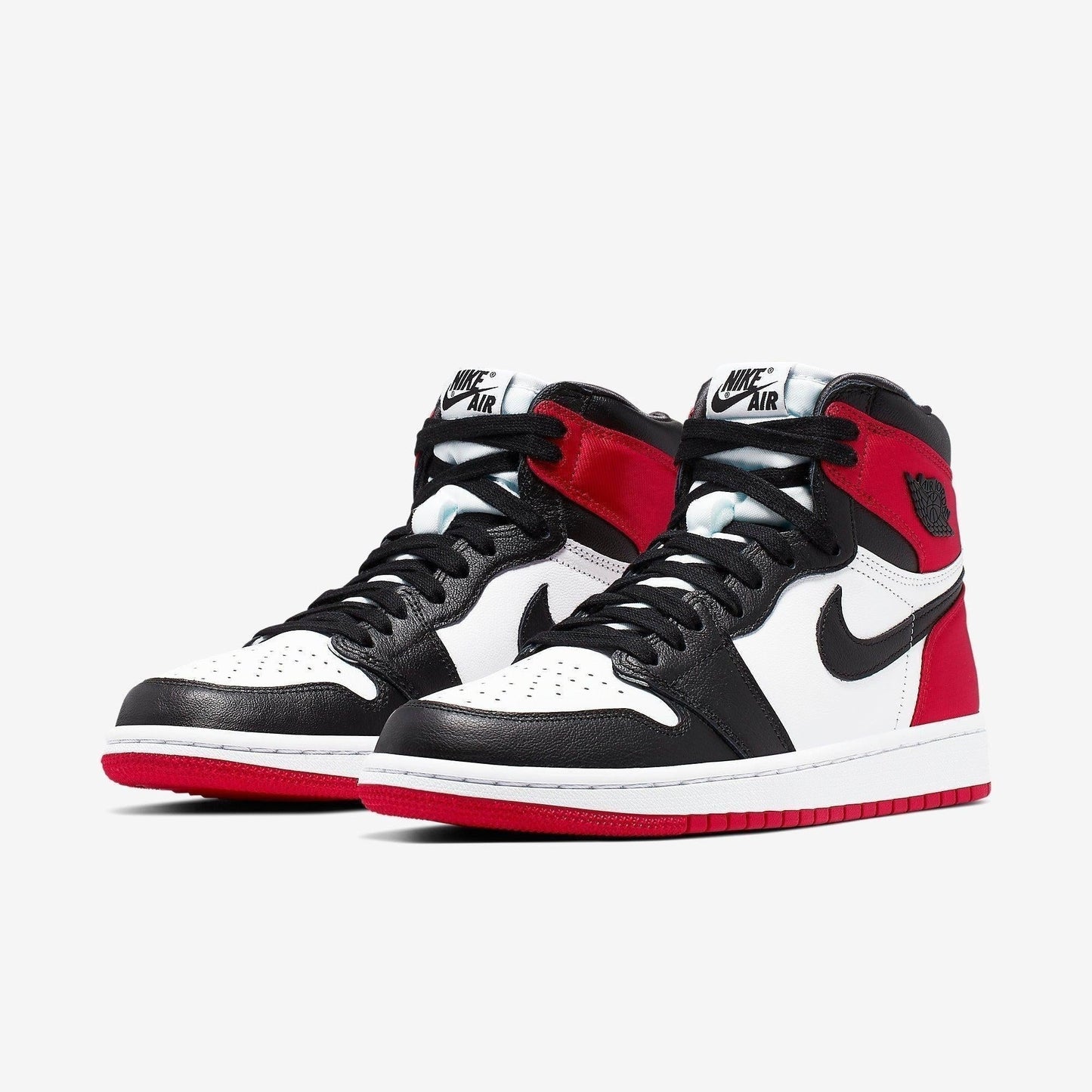 Air Jordan 1 Retro High OG 'Satin Black Toe' (2019) (Womens) [CD0461-016] Athletic Basketball Sports Sneakers in Black / Black - White - Varsity Red for Unisex Adult Female Ladies Girls WMNS - AVBL MRKT (1)