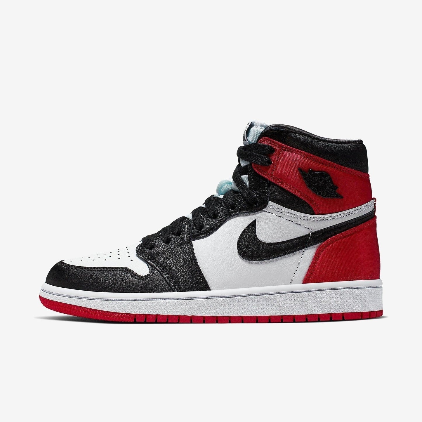 Air Jordan 1 Retro High OG 'Satin Black Toe' (2019) (Womens) [CD0461-016] Athletic Basketball Sports Sneakers in Black / Black - White - Varsity Red for Unisex Adult Female Ladies Girls WMNS - AVBL MRKT (2)
