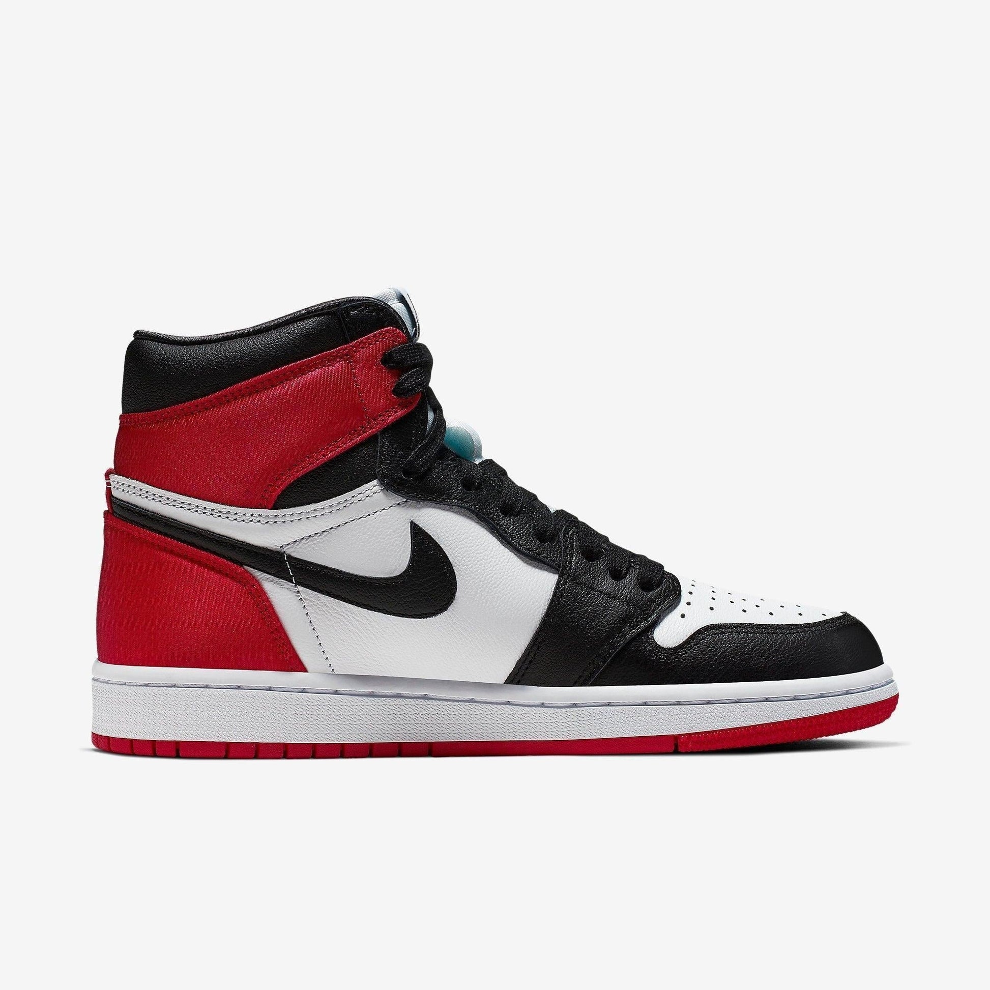 Air Jordan 1 Retro High OG 'Satin Black Toe' (2019) (Womens) [CD0461-016] Athletic Basketball Sports Sneakers in Black / Black - White - Varsity Red for Unisex Adult Female Ladies Girls WMNS - AVBL MRKT (4)