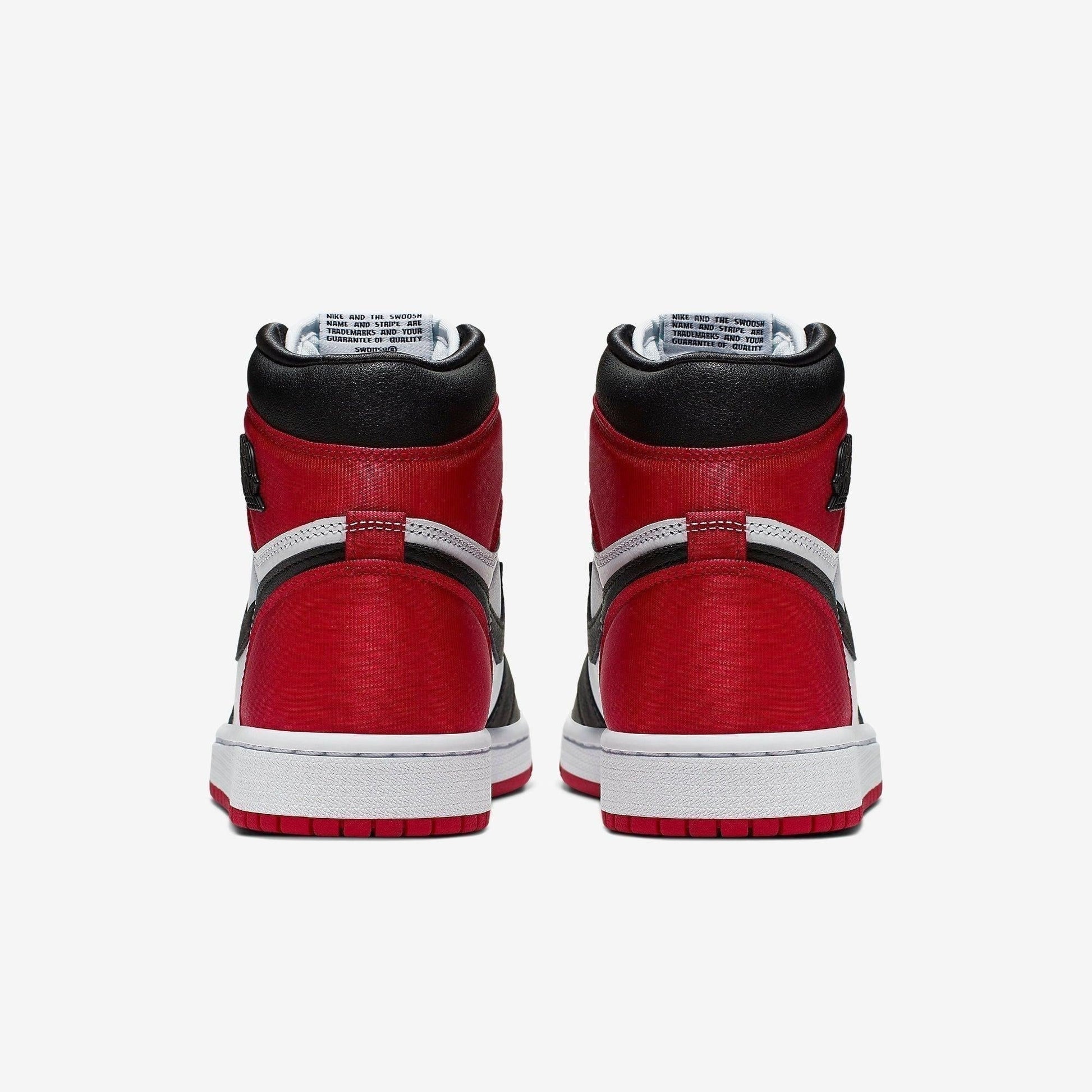 Air Jordan 1 Retro High OG 'Satin Black Toe' (2019) (Womens) [CD0461-016] Athletic Basketball Sports Sneakers in Black / Black - White - Varsity Red for Unisex Adult Female Ladies Girls WMNS - AVBL MRKT (6)
