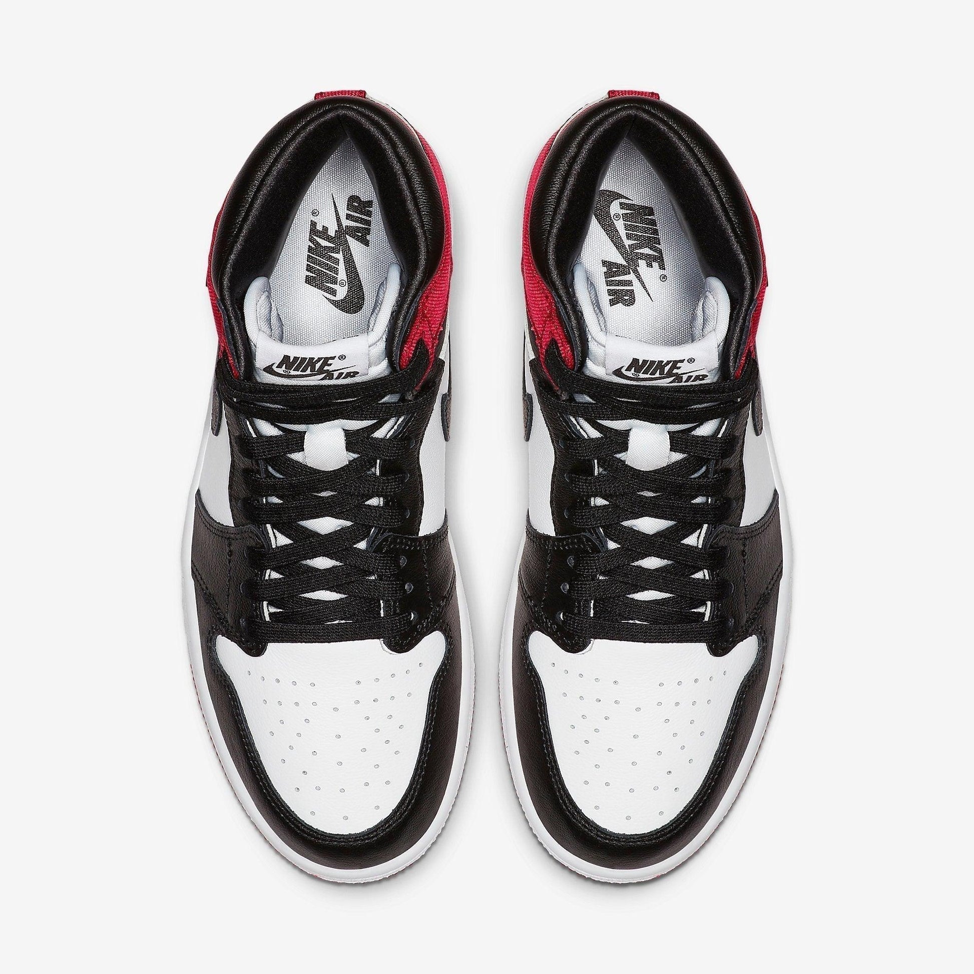 Air Jordan 1 Retro High OG 'Satin Black Toe' (2019) (Womens) [CD0461-016] Athletic Basketball Sports Sneakers in Black / Black - White - Varsity Red for Unisex Adult Female Ladies Girls WMNS - AVBL MRKT (5)