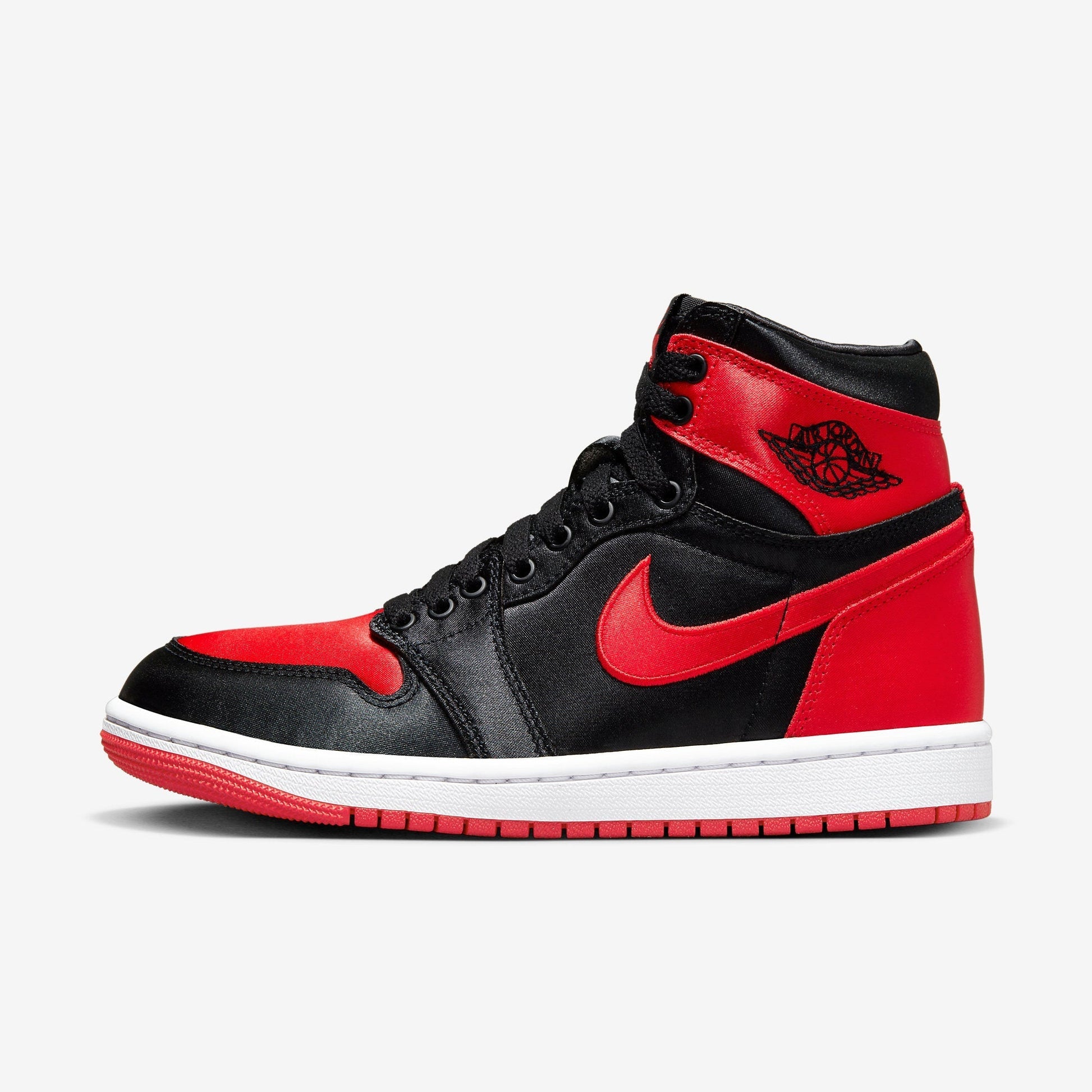 Air Jordan 1 Retro High OG 'Satin Bred' (2023) (Womens) [FD4810-061] Athletic Basketball Sports Sneakers in Black / University Red - White for Unisex Adult Female Ladies Girls WMNS - AVBL MRKT (2)