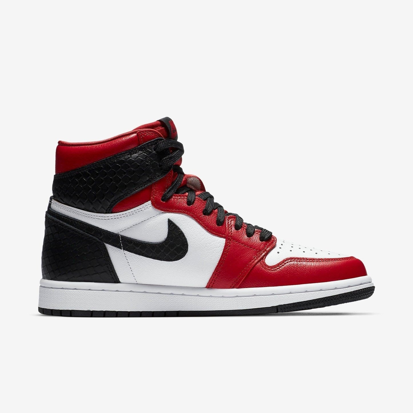 Air Jordan 1 Retro High OG 'Satin Snake' (2020) (Womens) [CD0461-601] Athletic Basketball Sports Sneakers in Gym Red / Black - White for Unisex Adult Female Ladies Girls WMNS - AVBL MRKT (4)