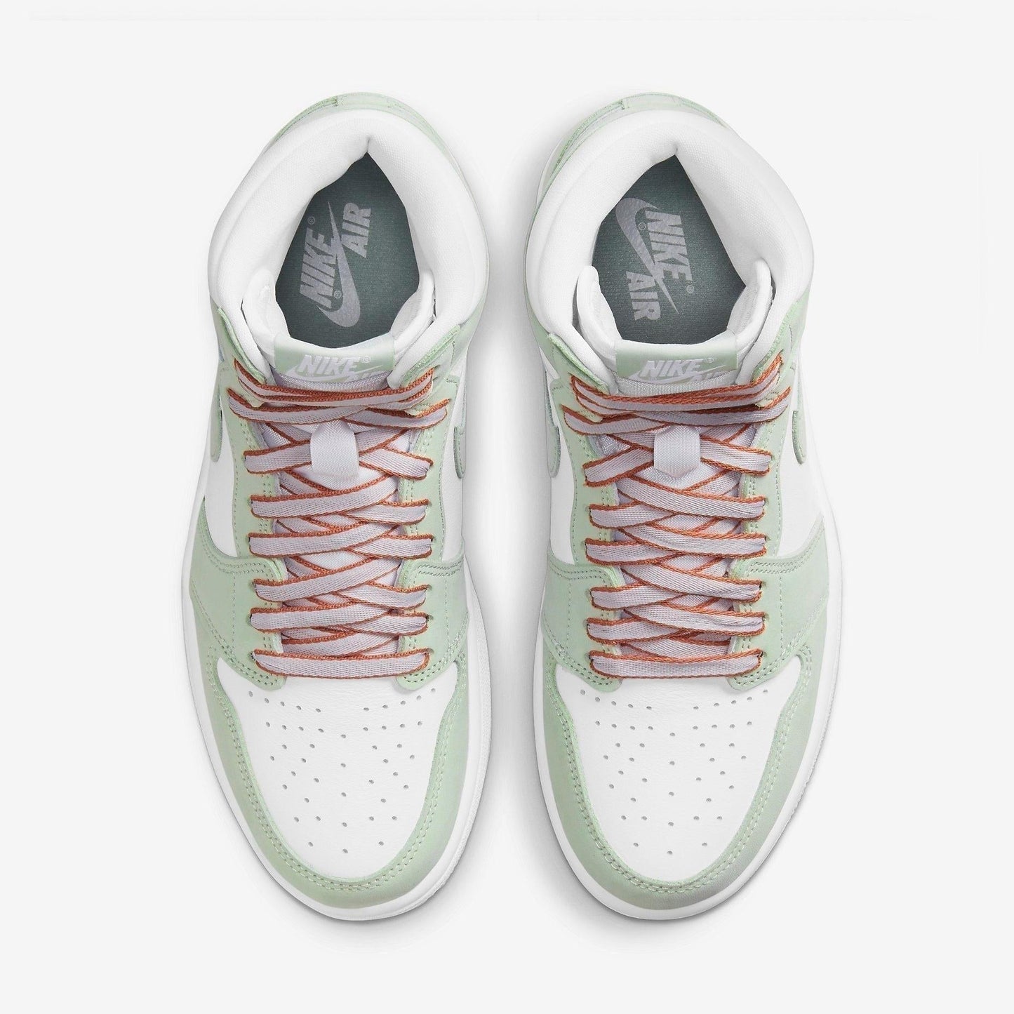 Air Jordan 1 Retro High OG 'Seafoam' (2021) (Womens) [CD0461-002] Athletic Basketball Sports Sneakers in Seafoam / White - Healing Orange for Unisex Adult Female Ladies Girls WMNS - AVBL MRKT (5)