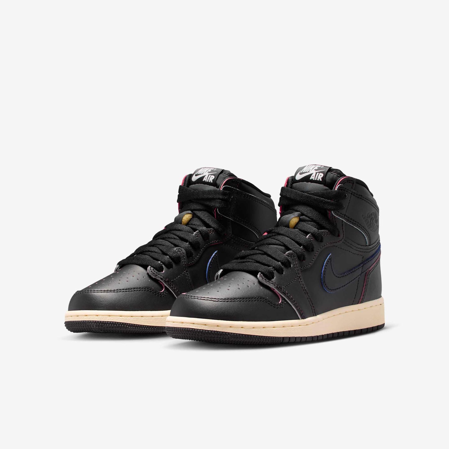 Air Jordan 1 Retro High OG 'Self-Expression' (2025) (GS) [FD1437-002] Athletic Basketball Sports Sneakers in Black / Black - Muslin for Unisex Youth Kids Junior Boys Girls - AVBL MRKT (1)