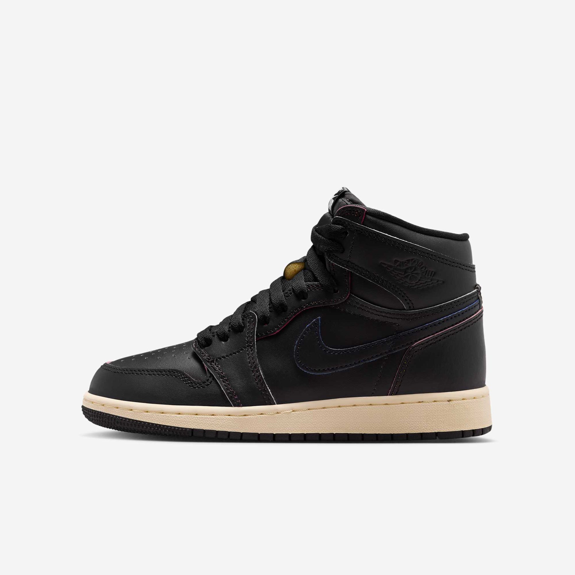 Air Jordan 1 Retro High OG 'Self-Expression' (2025) (GS) [FD1437-002] Athletic Basketball Sports Sneakers in Black / Black - Muslin for Unisex Youth Kids Junior Boys Girls - AVBL MRKT (2)