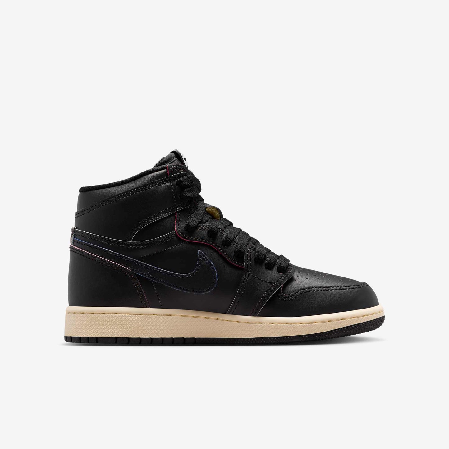Air Jordan 1 Retro High OG 'Self-Expression' (2025) (GS) [FD1437-002] Athletic Basketball Sports Sneakers in Black / Black - Muslin for Unisex Youth Kids Junior Boys Girls - AVBL MRKT (4)