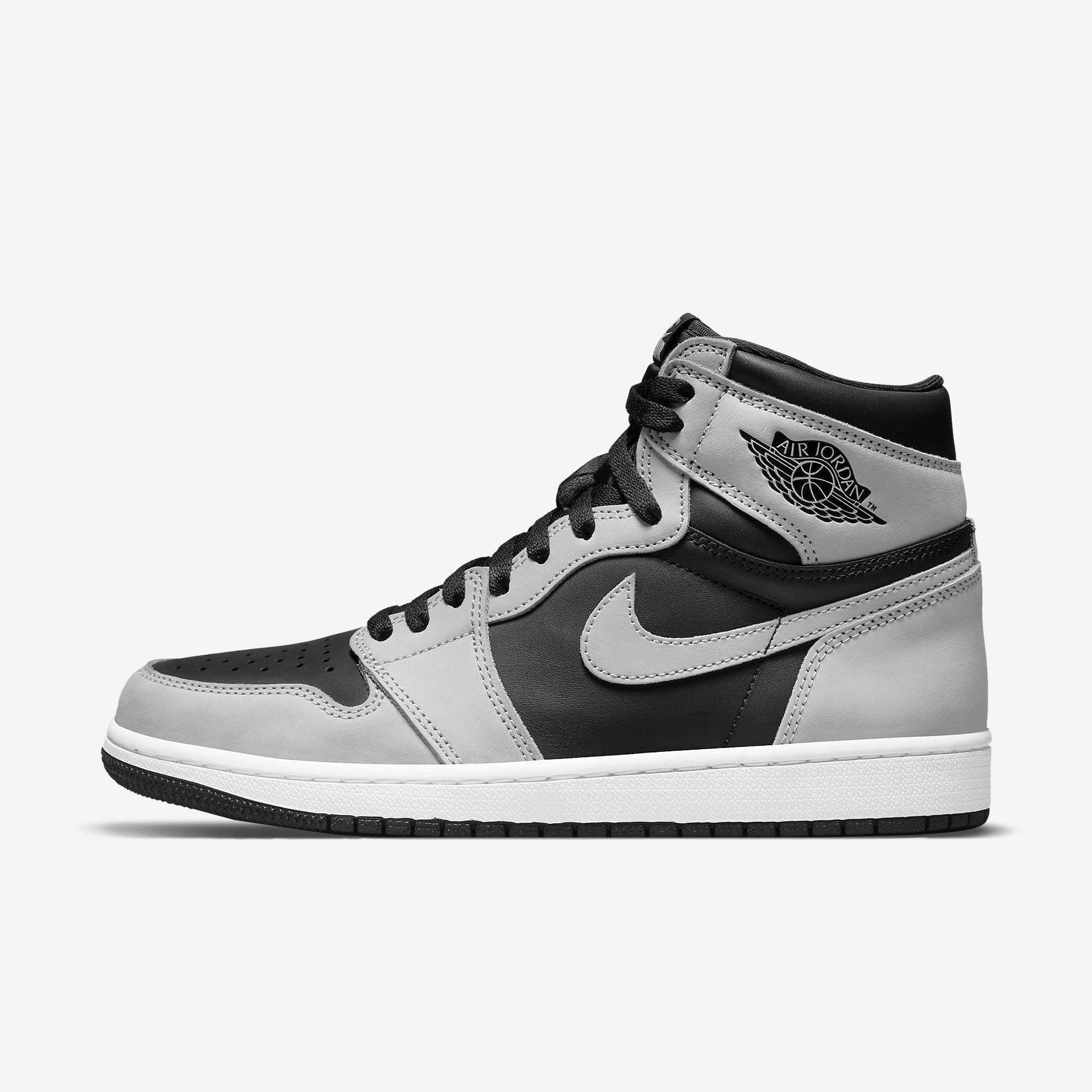 Air Jordan 1 Retro High OG 'Shadow 2.0' (2021) [555088-035] Athletic Basketball Sports Sneakers in Black / Light Smoke Grey - White for Unisex Adult Mens - AVBL MRKT (2)