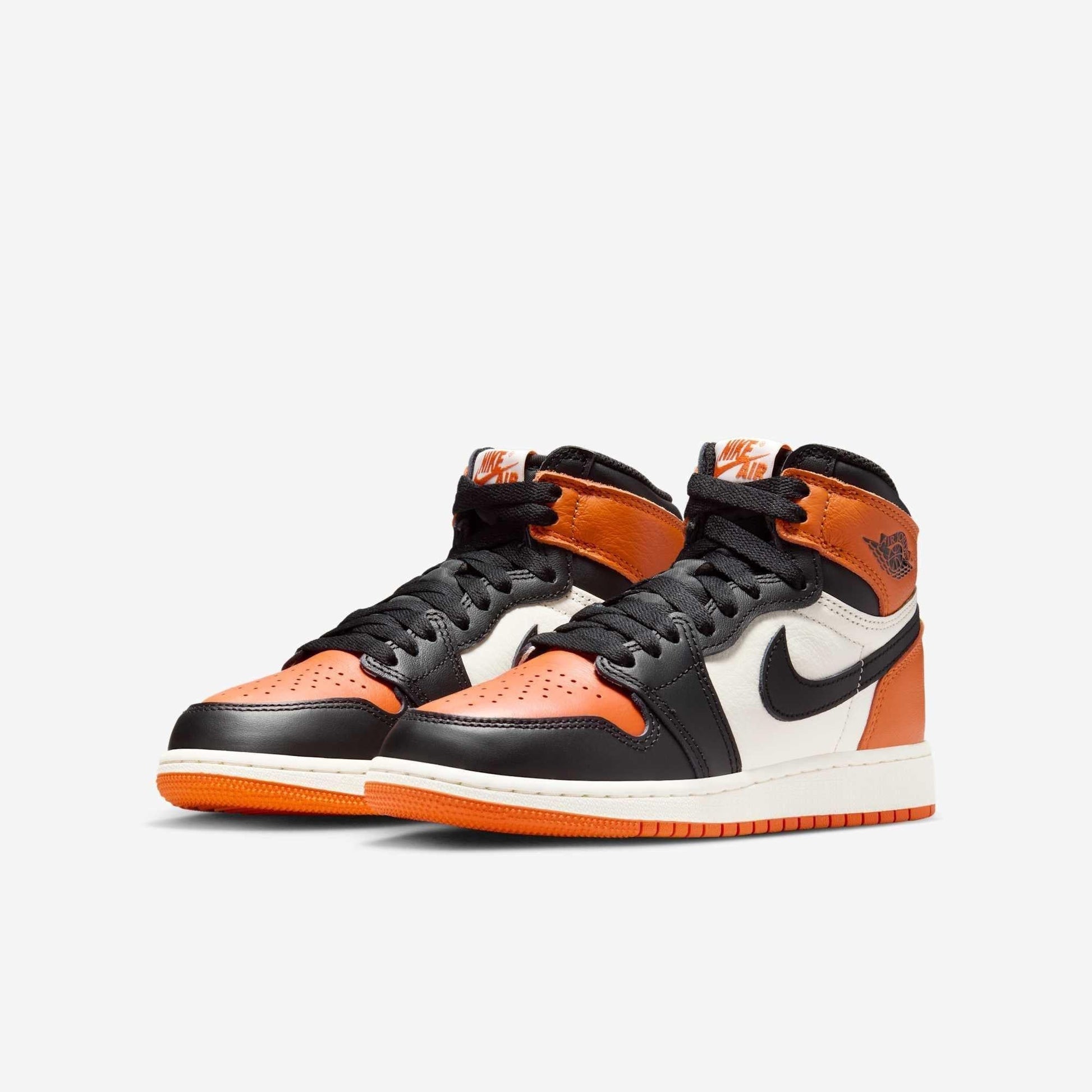 Air Jordan 1 Retro High OG 'Shattered Backboard SBB 1.0' (2025) (GS) [FD1437-008] Athletic Basketball Sports Sneakers in Black / Black - Sail - Starfish for Unisex Youth Kids Junior Boys Girls - AVBL MRKT (1)