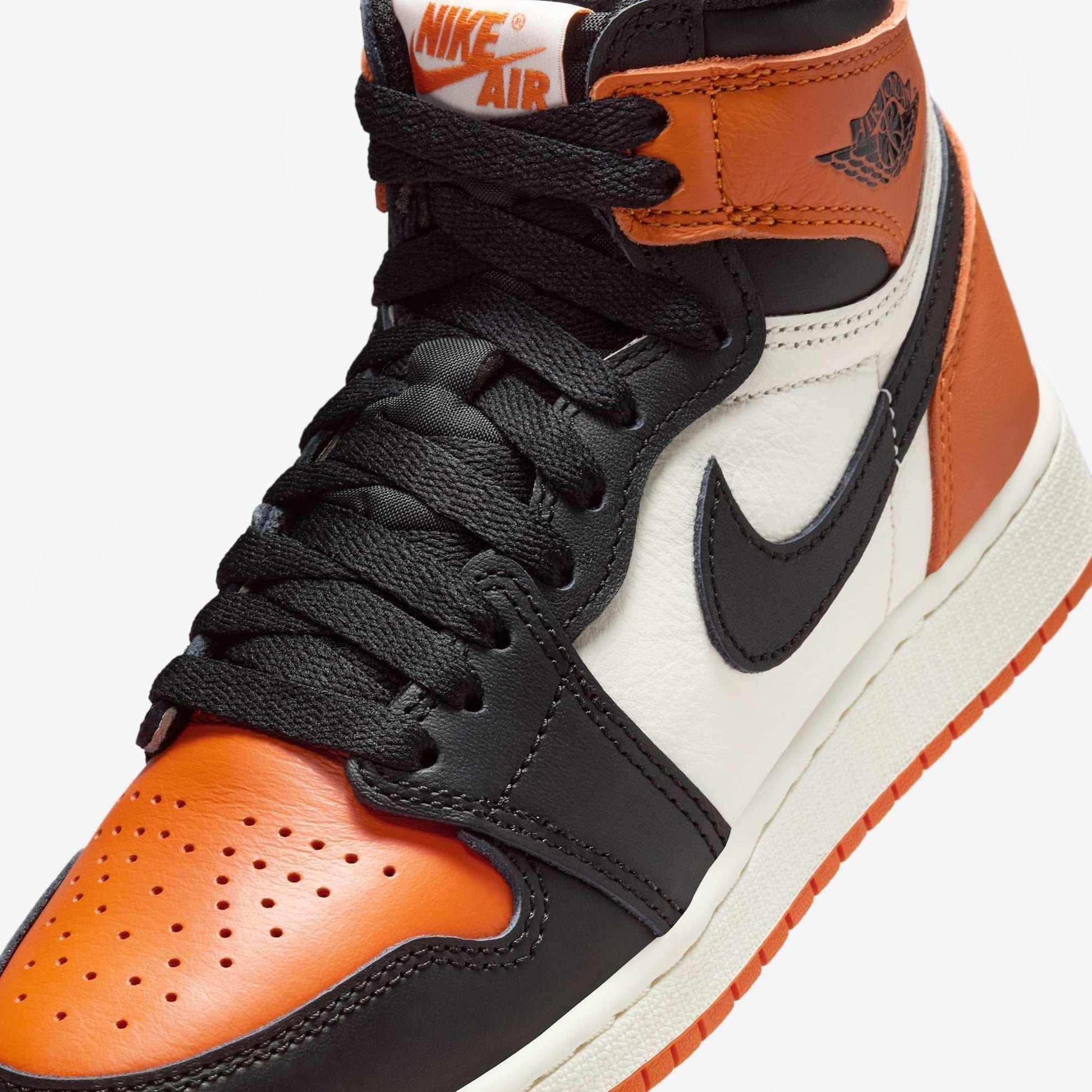 Air Jordan 1 Retro High OG 'Shattered Backboard SBB 1.0' (2025) (GS) [FD1437-008] Athletic Basketball Sports Sneakers in Black / Black - Sail - Starfish for Unisex Youth Kids Junior Boys Girls - AVBL MRKT (7)