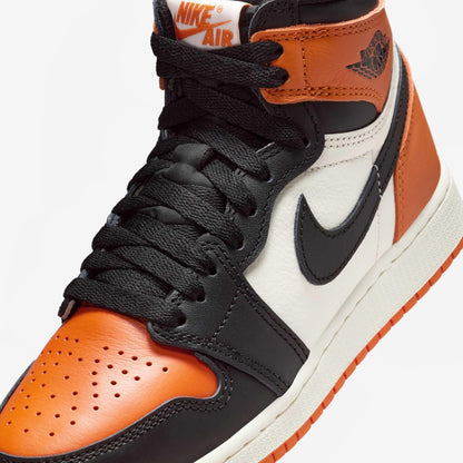 Air Jordan 1 Retro High OG 'Shattered Backboard SBB 1.0' (2025) (GS) [FD1437-008] Athletic Basketball Sports Sneakers in Black / Black - Sail - Starfish for Unisex Youth Kids Junior Boys Girls - AVBL MRKT (7)