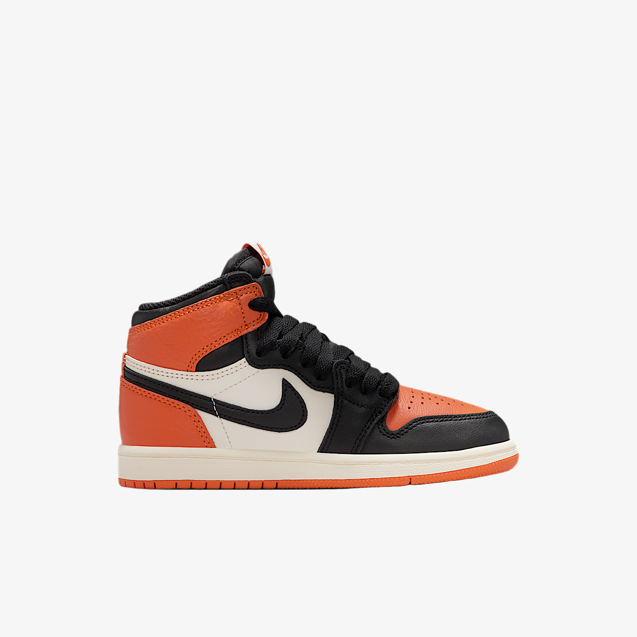 Air Jordan 1 Retro High OG 'Shattered Backboard SBB 1.0' (2025) (PS) [FD1412-008] Athletic Basketball Sports Sneakers in Black / Black - Sail - Starfish for Unisex Little Kids Pre-School Boys Girls - AVBL MRKT (4)
