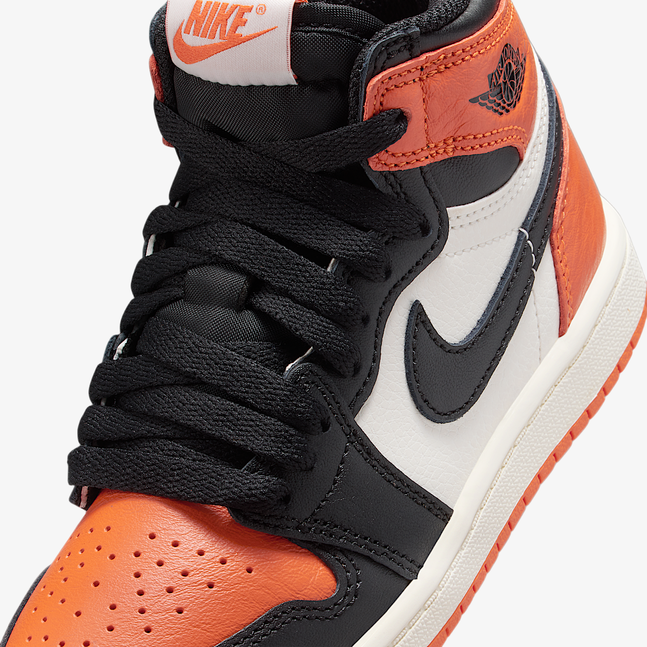 Air Jordan 1 Retro High OG 'Shattered Backboard SBB 1.0' (2025) (PS) [FD1412-008] Athletic Basketball Sports Sneakers in Black / Black - Sail - Starfish for Unisex Little Kids Pre-School Boys Girls - AVBL MRKT (7)