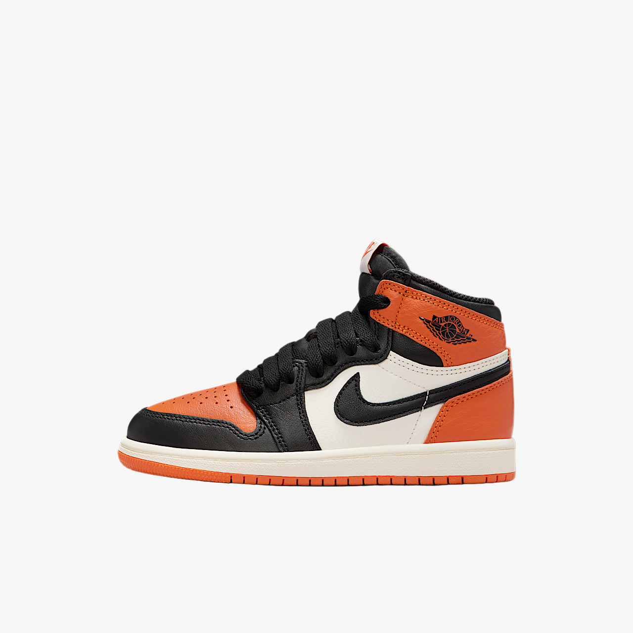 Air Jordan 1 Retro High OG 'Shattered Backboard SBB 1.0' (2025) (PS) [FD1412-008] Athletic Basketball Sports Sneakers in Black / Black - Sail - Starfish for Unisex Little Kids Pre-School Boys Girls - AVBL MRKT (2)