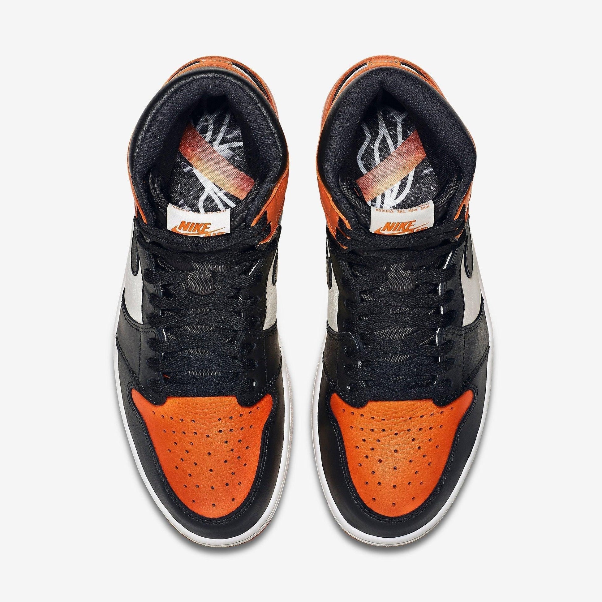 Air Jordan 1 Retro High OG 'Shattered Backboard SBB' (2015) [555088-005] Athletic Basketball Sports Sneakers in Black / Starfish - Sail for Unisex Adult Mens - AVBL MRKT (5)